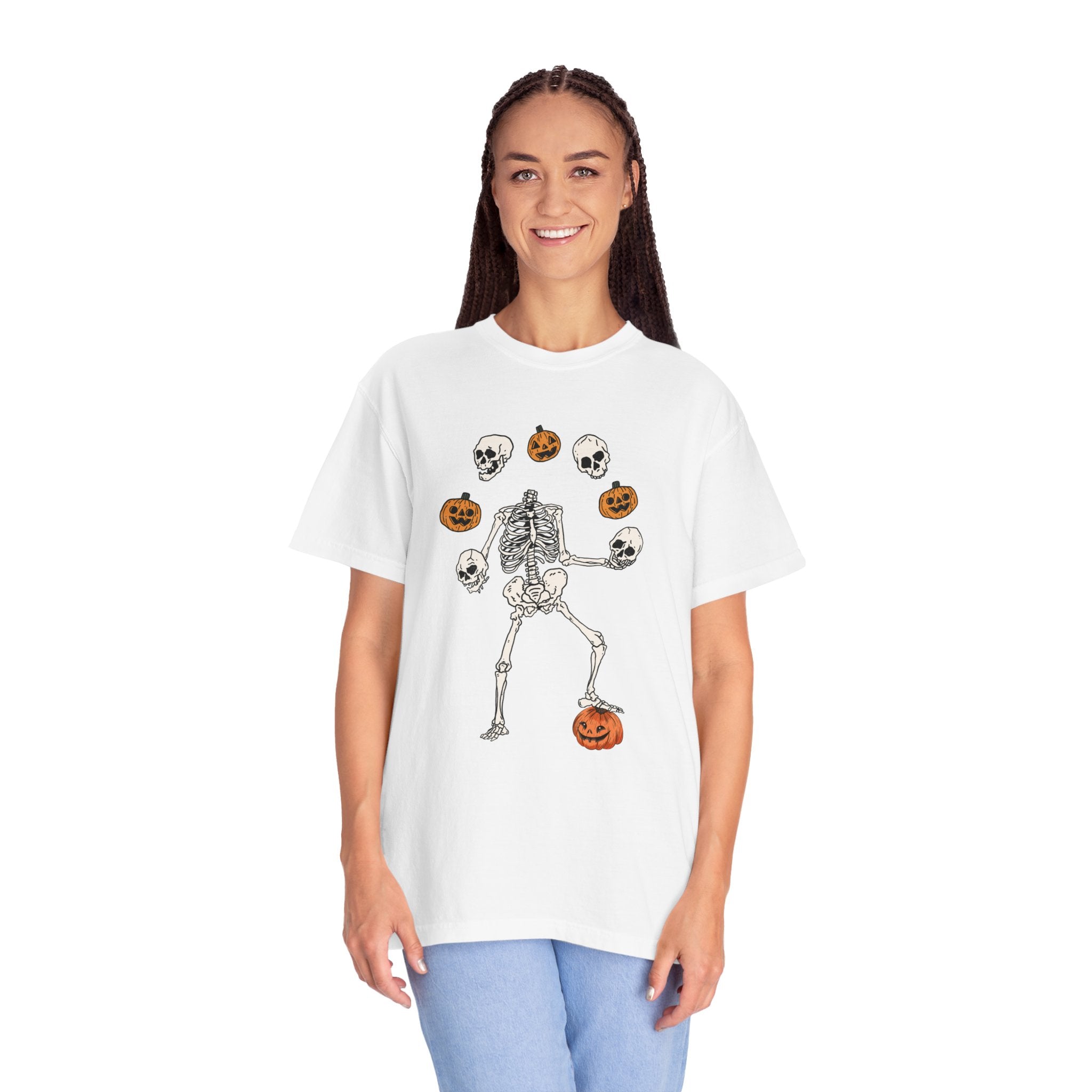 Dancing Skeleton Pumpkin Shirt, Retro Halloween Shirt, Womens Halloween Shirt, Cute Fall Shirt, Spooky Season, Pumpkin Face