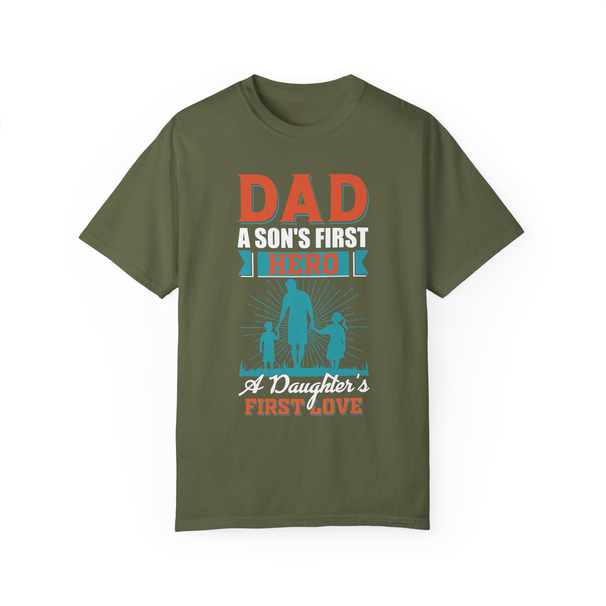 Dad Christmas Gift, shirt for dad, a son's first hero, a daughter's first love, gift for dad, dad t shirt, dad gift, dad of both shirt