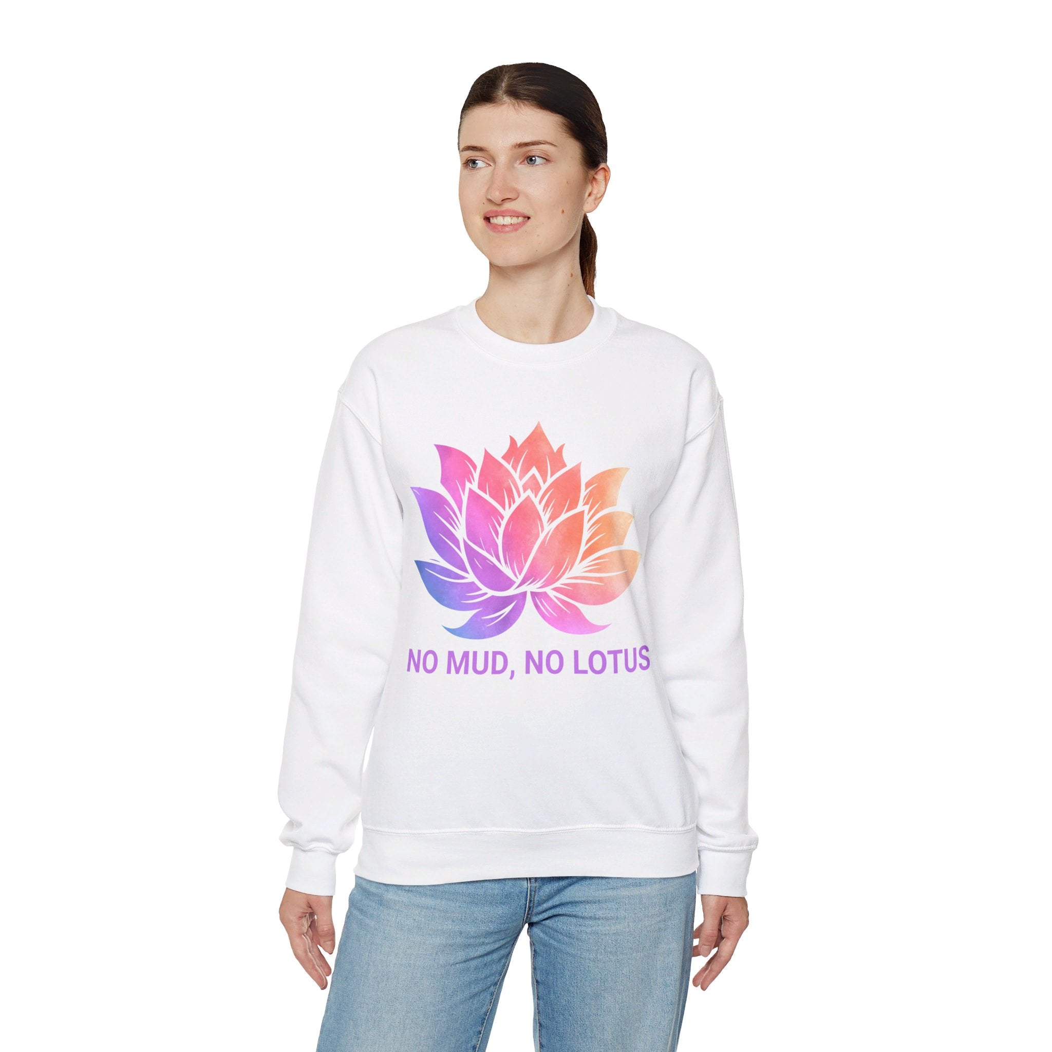 Meditation Shirt, Spiritual Shirt, Women's Yoga Shirt, Lotus Flower Tee, Zen Shirt, No Mud No Lotus, Meditation Gift, Buddhist Gift Tee