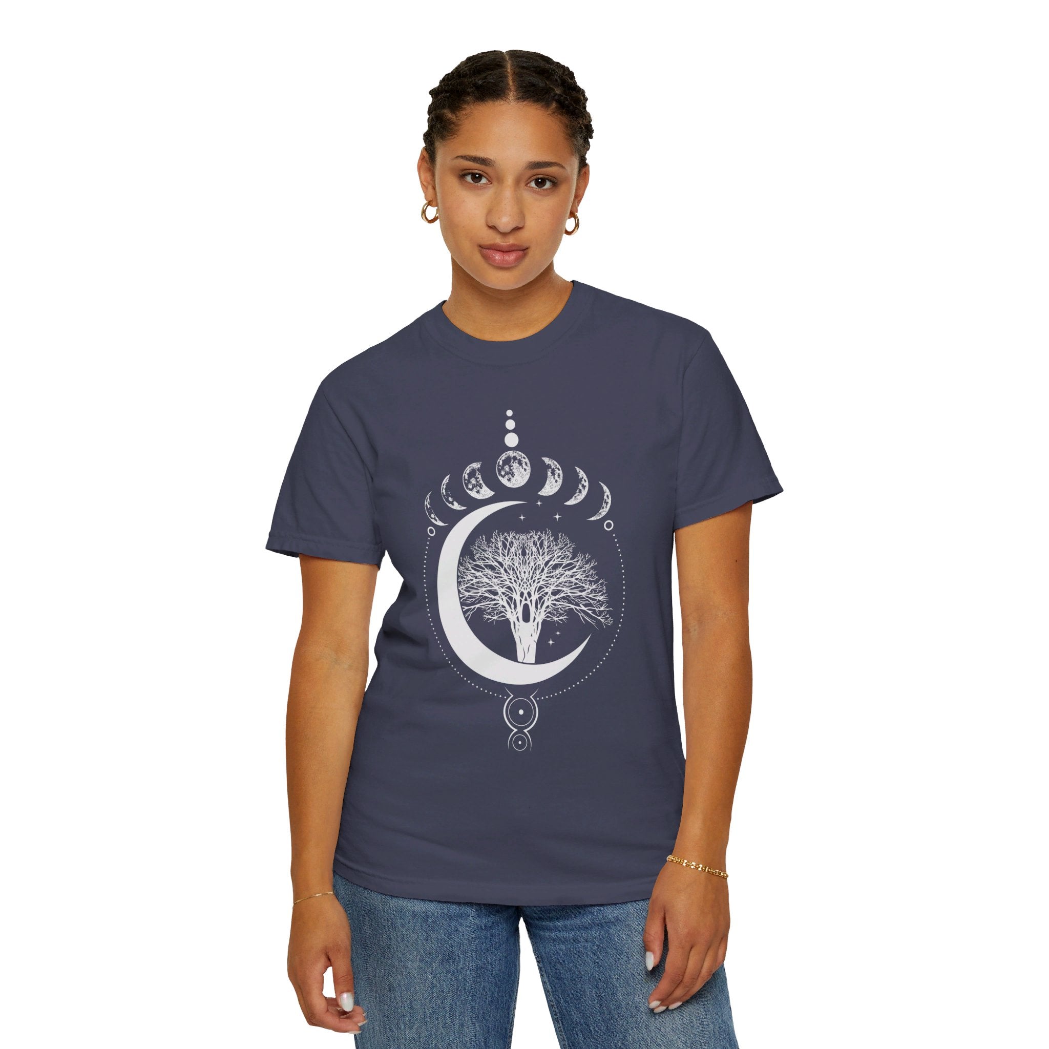 Tree Of Life Moon Phases T-Shirt, Mystical Moon Phases Shirt, Yoga Lover Tree Shirt, Phases Of The Moon Tree Of Life Tee, Spiritual Shirt