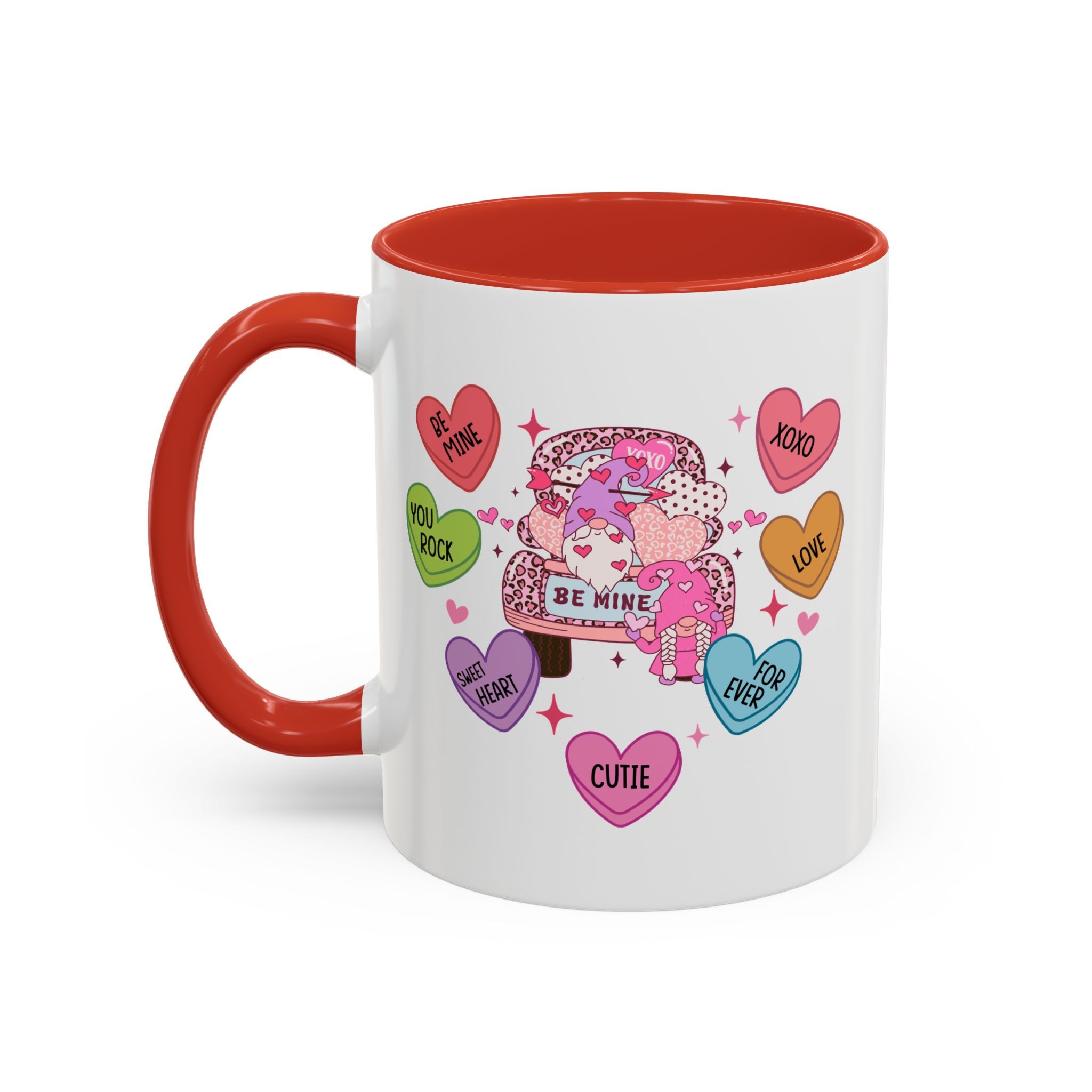 Candy Hearts Coffee Mug, Valentine's Conversation Hearts Mug, Valentines Day Coffee Mug, 15 oz 11 oz Mug, Pink Hearts Coffee Mug, Valentines Kitchen, Gift for Her