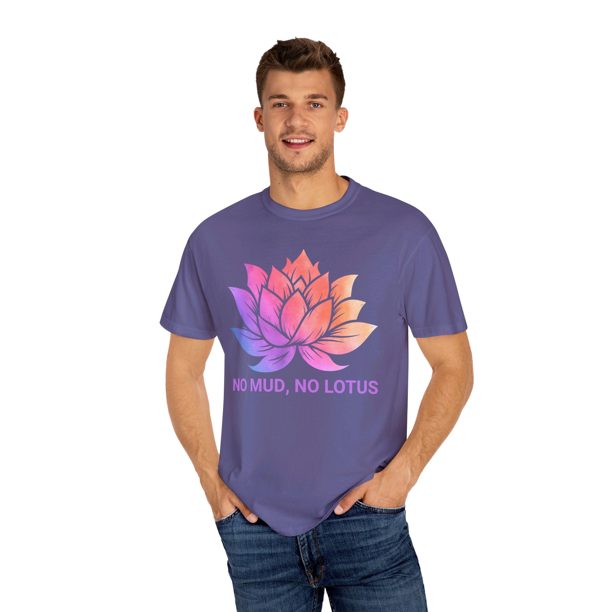 Lotus Flower T-Shirt, Zen Meditation Gift, No Mud No Lotus, Yoga Clothes for Women, Meditation Shirt, Spiritual Tshirt, Yoga Shirt, Namaste Yall