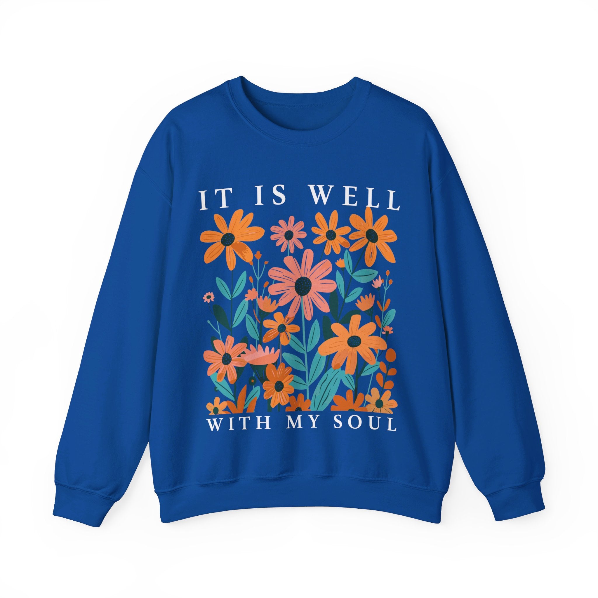 It is Well With My Soul Christian Sweatshirt, Christian Shirts, Vintage Floral Christian Shirt, Christian gifts, Jesus Apparel