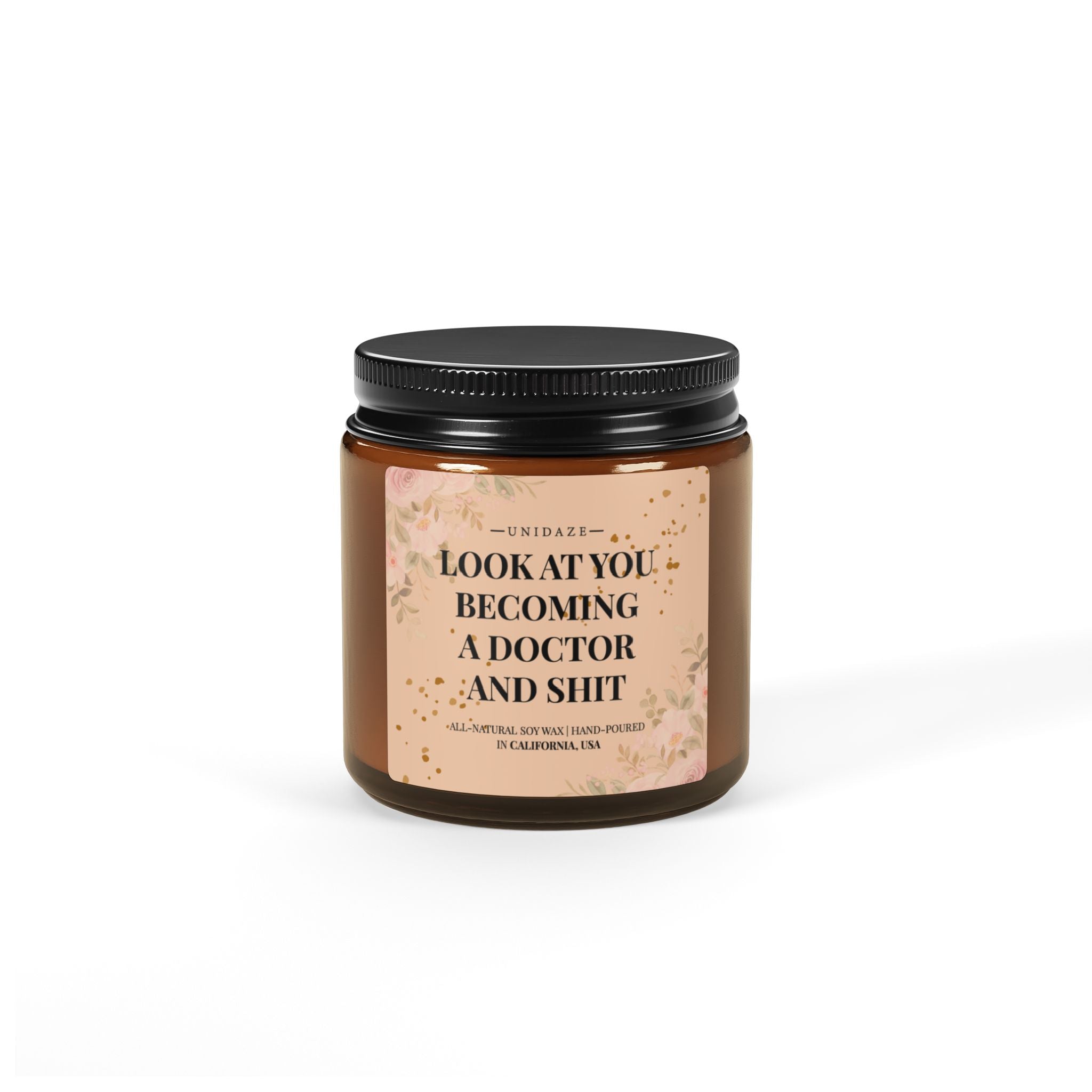 UNIDAZE Look At You Becoming A Doctor Gift Box, Funny Doctorate Graduation Gift, Doctoral Student Modern Candle Gift, PHD Degree Medical School Gift Printify Assembled in the USA Assembled in USA candles Decor graduation candle Home & Living Home Decor Made in the USA Made in USA