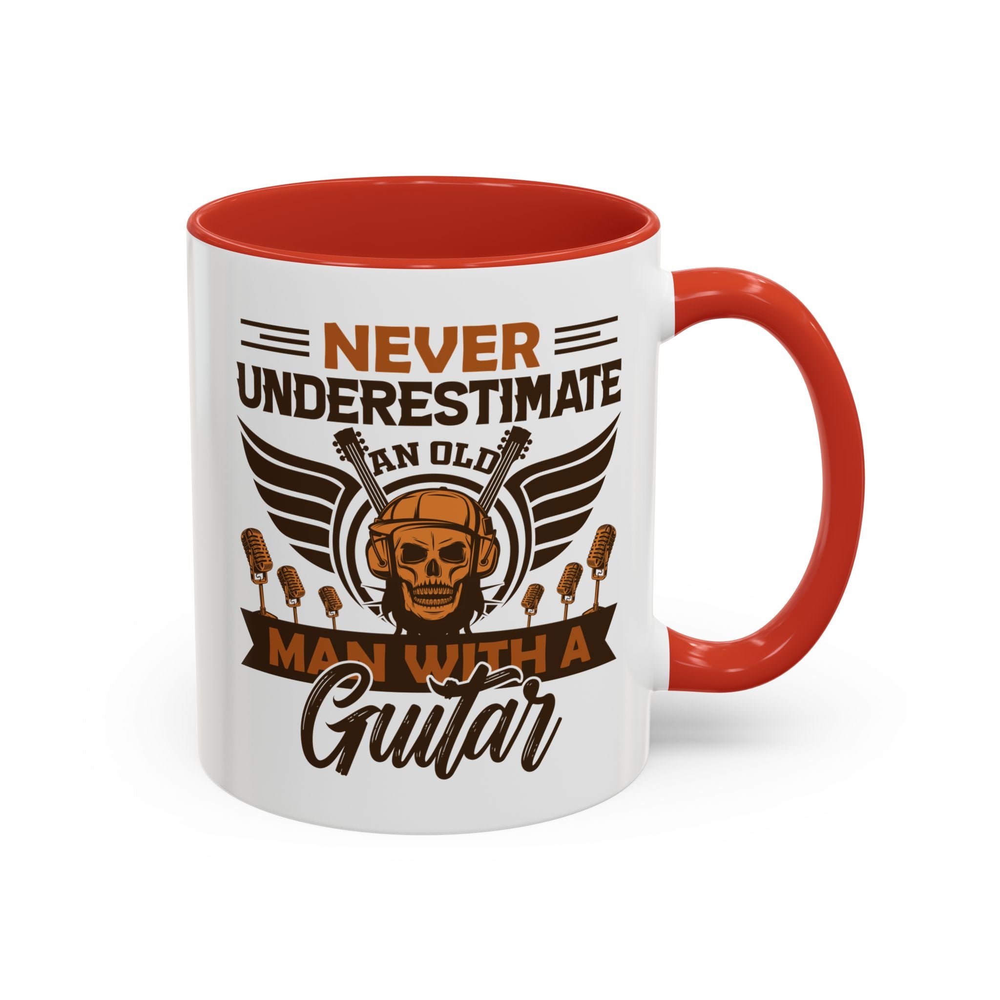 Never Underestimate an Old Man With a Guitar Mug, Guitar Coffee Mug, Funny Guitar Coffee Cup, Guitar Player Gifts, Guitar Dad Grandpa Presents