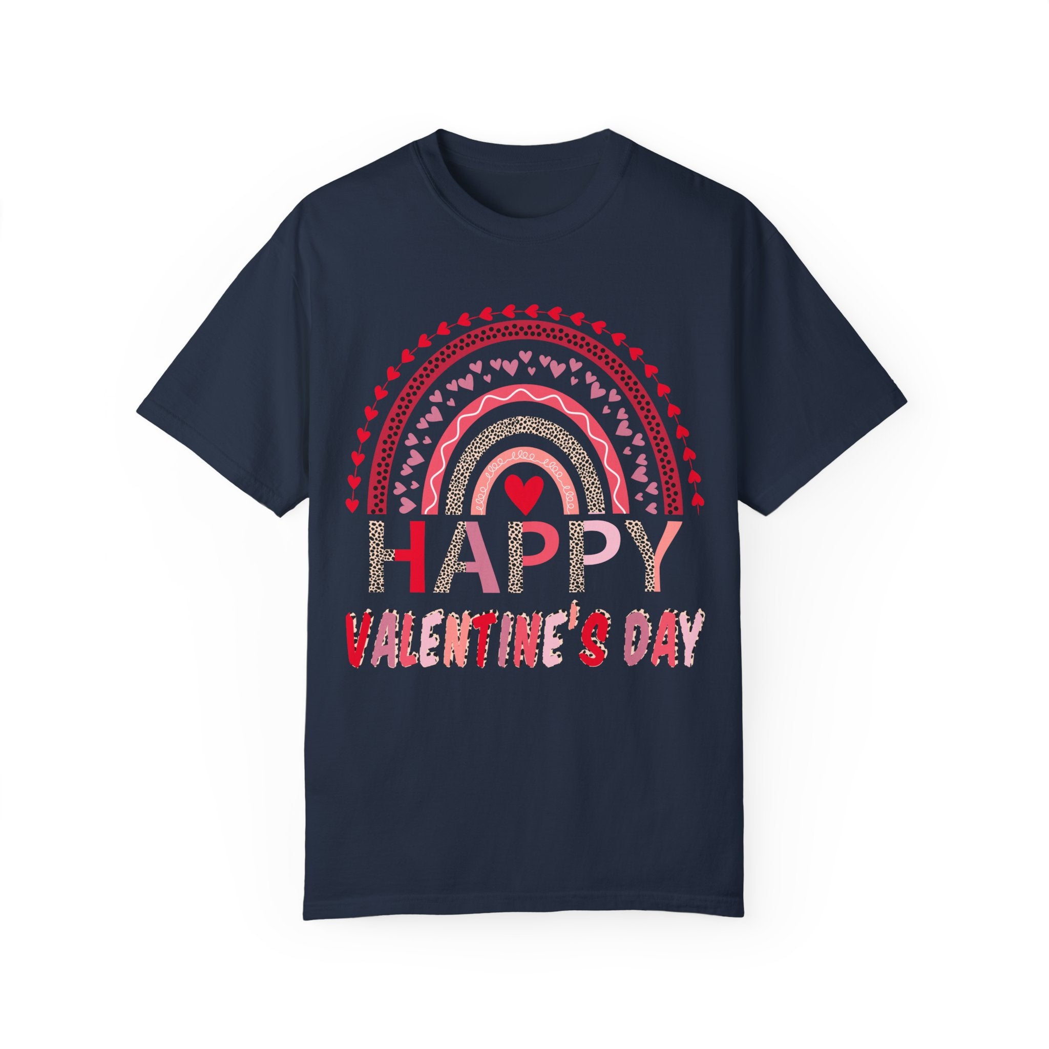 Leopard Rainbow Valentines Day Shirt, Happy Valentines Day Tshirt, Valentines Shirt, Gift for Couples Shirt, Couple Matching Shirt, Leopard Tee