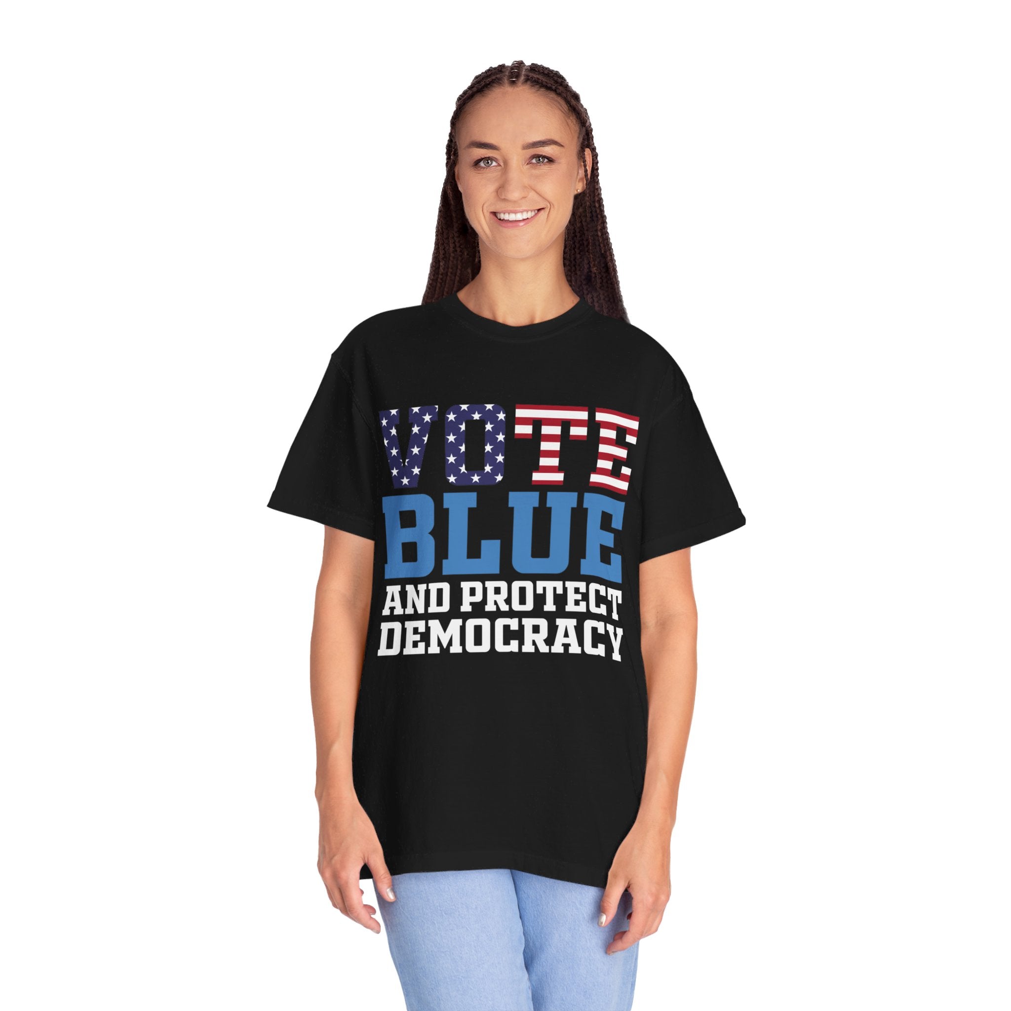 Vote Blue Save Democracy Premium T-Shirt, Democrat Shirt, Anti Trump Anti Fascist Shirt