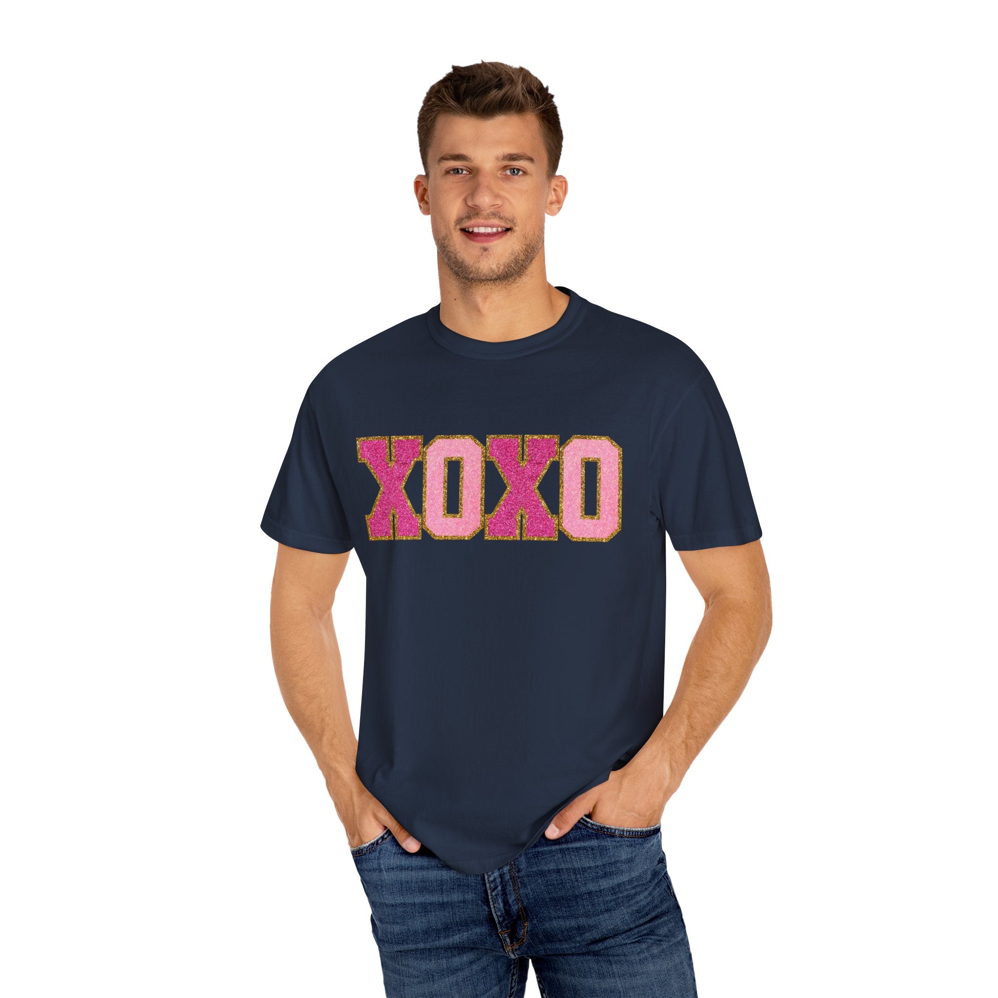 XOXO Valentine's Day Shirt, Faux Chenille Hugs and Kisses TShirt, Girlfriend Valentine Gift, Valentines Day Gift for Her, Love Wins Shirt