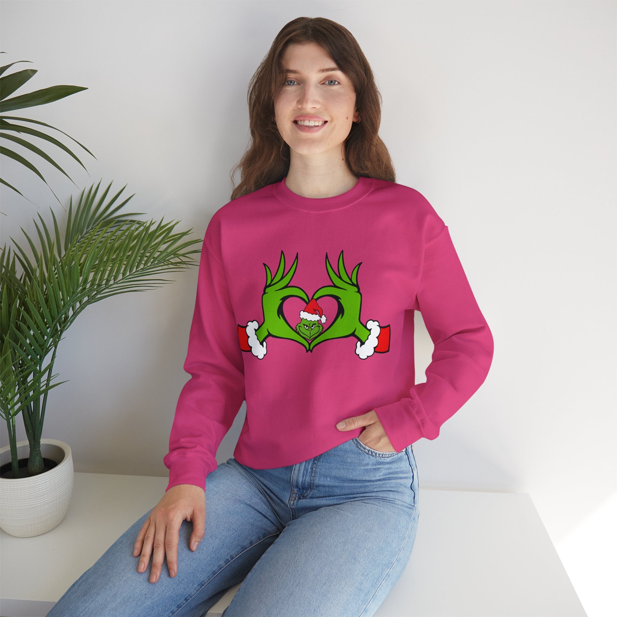 Christmas Heart Hands Graphic Sweatshirt, Christmas Sweatshirt, Xmas Clothing, Holiday Shirts, Christmas Gifts