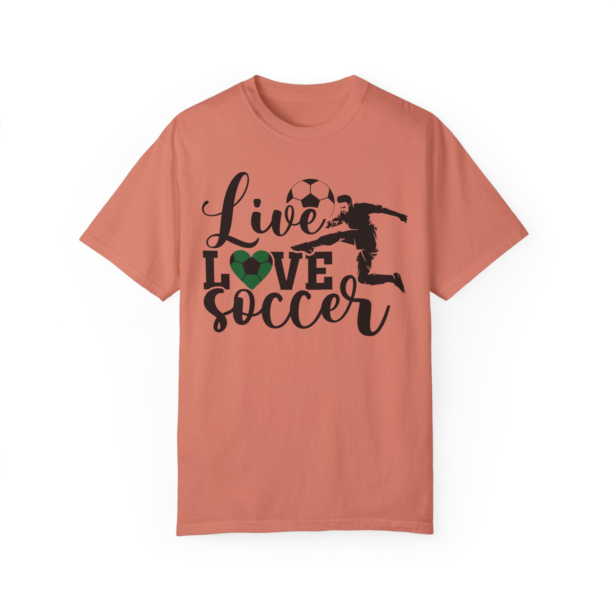 Live Love Soccer T-Shirt With Soccer Ball For Soccer Players