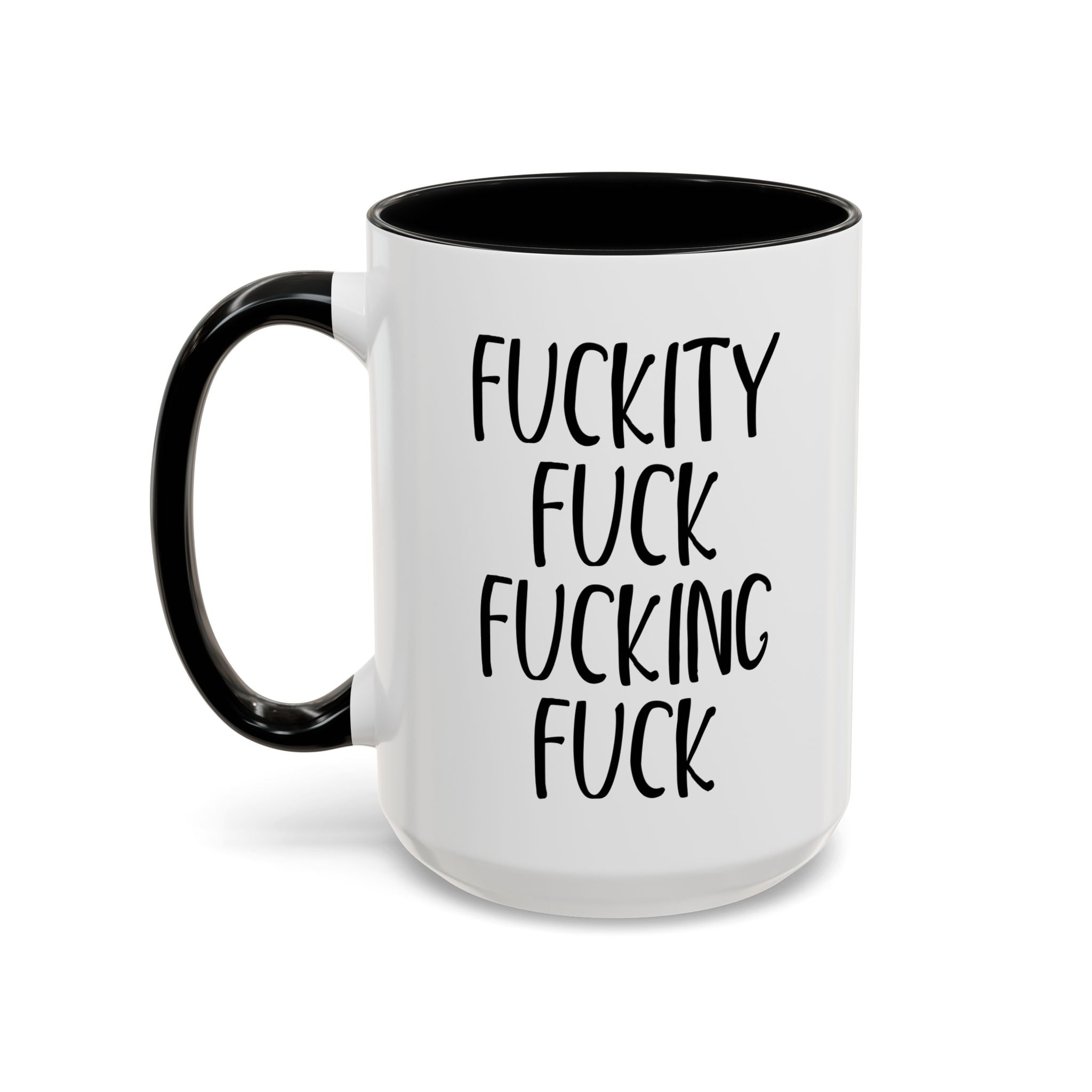 Fuckity Fuck Mug, Sarcastic Coffee Mug, Funny Birthday Gift, Large Coffee Mug, Double Sided Minimalist Mug, Gag Gifts for Men, Snarky Mugs