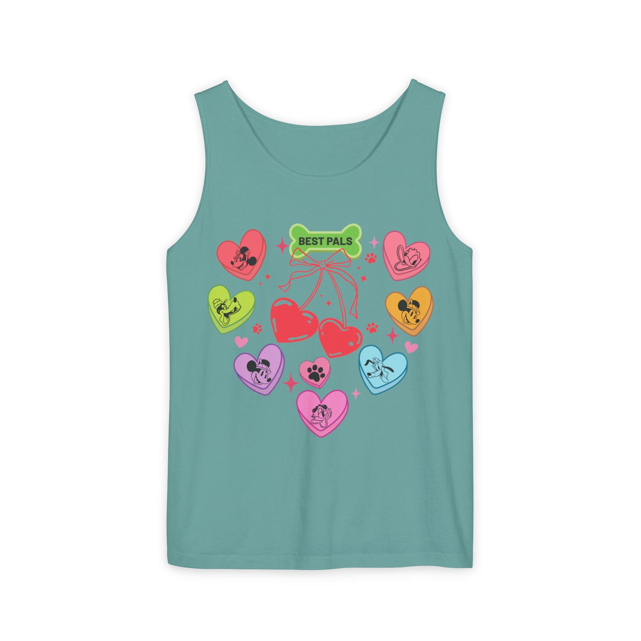 Disney Mickey And Friends Tank Top, Disney Hearts Tank Top, Love Sweat, Disney Valentines Shirt, Valentines Day Gift, Couple Shirt