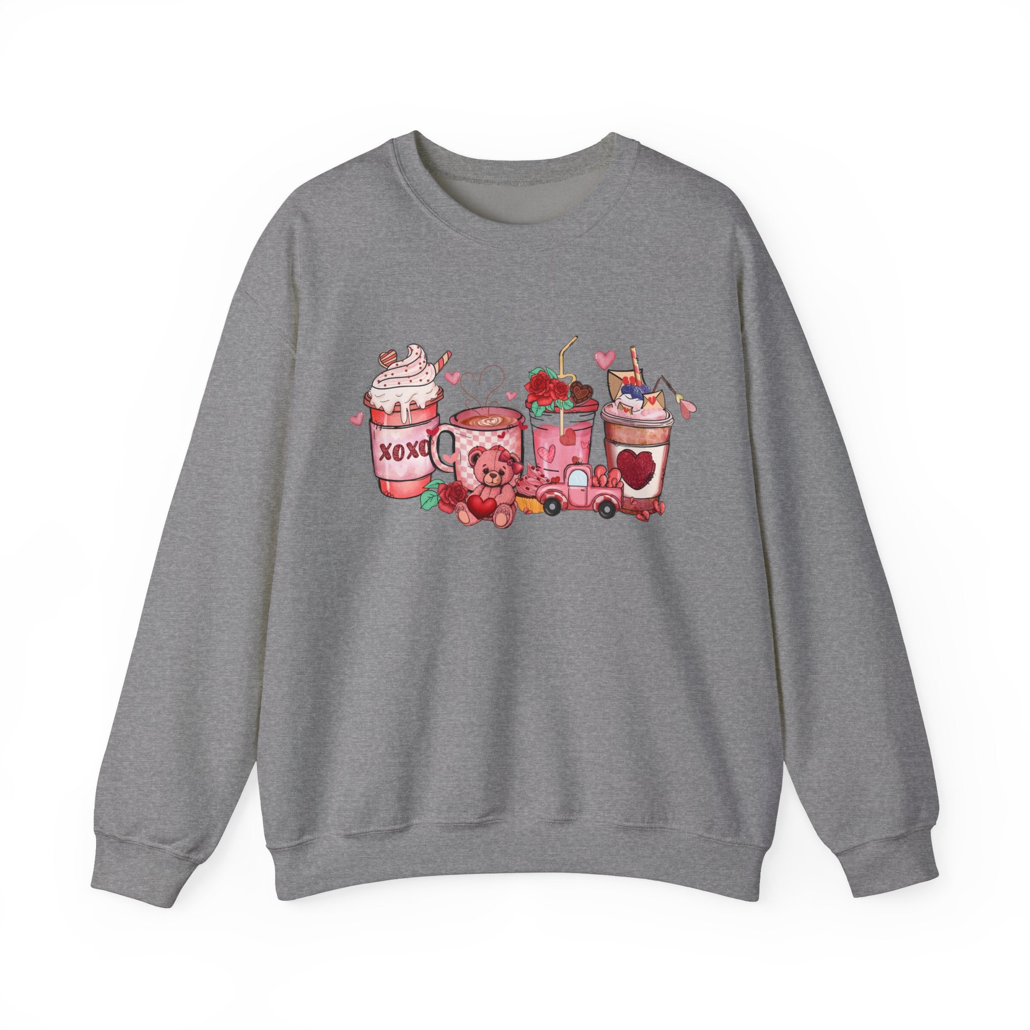 Valentine Coffee Sweatshirt, Valentines Sweater, Womens Valentines Day Sweatshirt, Womens Valentines Day Sweater, Valentines Day Shirt