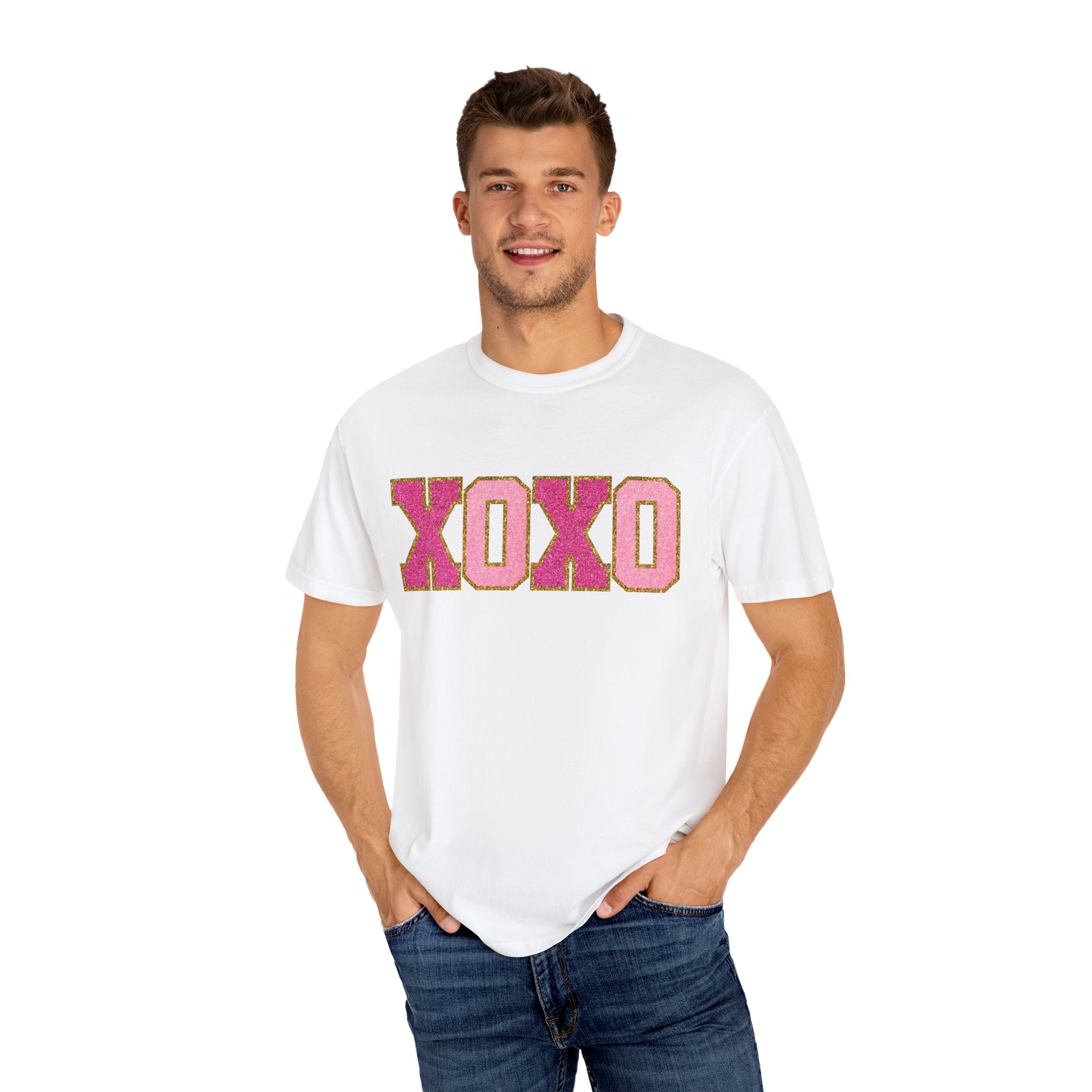 XOXO Valentine's Day Shirt, Faux Chenille Hugs and Kisses TShirt, Girlfriend Valentine Gift, Valentines Day Gift for Her, Love Wins Shirt