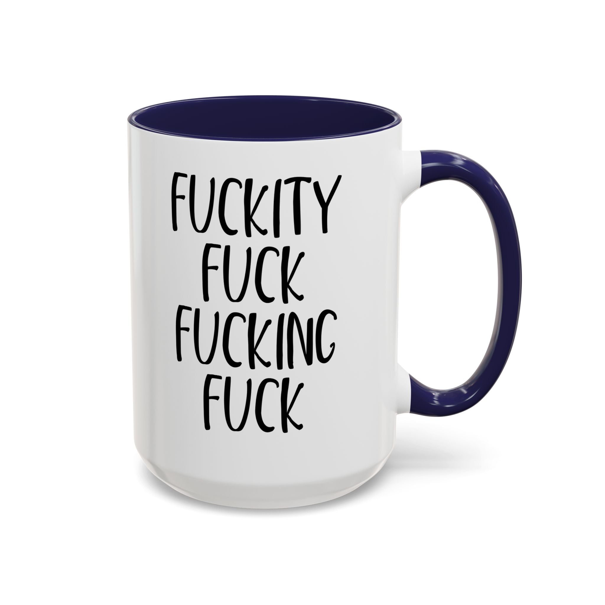 Fuckity Fuck Mug, Sarcastic Coffee Mug, Funny Birthday Gift, Large Coffee Mug, Double Sided Minimalist Mug, Gag Gifts for Men, Snarky Mugs