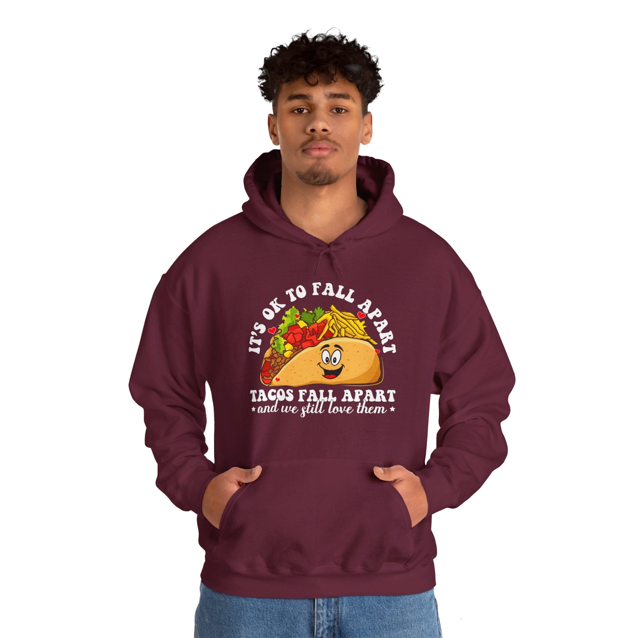 It's ok to fall apart taco Hoodie, Diversely Human Hoodie, Mental Health Awareness Hoodie, Suicide Prevention Hoodie