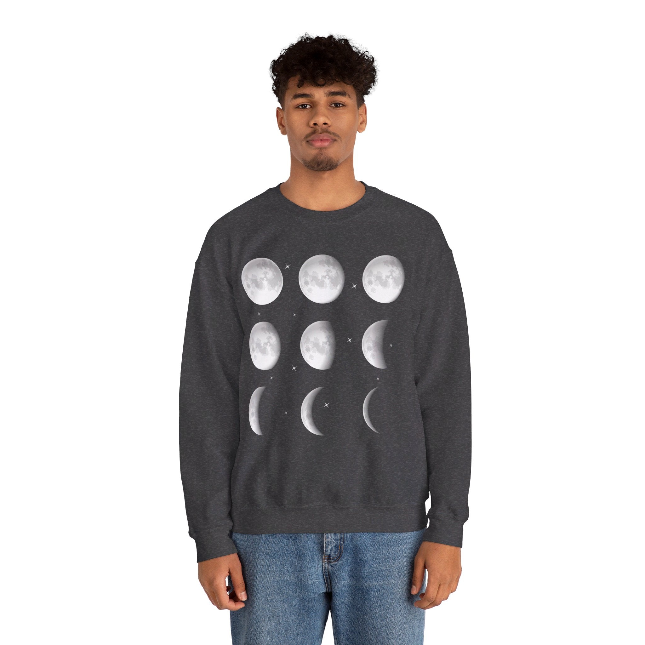 Moon Phase Sweatshirt, Celestial Shirt, Astrology Shirt, Spiritual Shirt, Aesthetic Shirt, Moon Sweatshirt, Mystical Shirt, Astronomy Shirt, Retro Tee