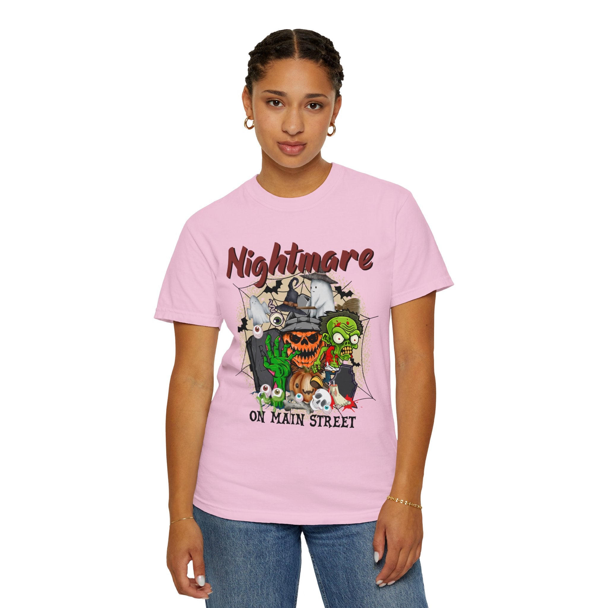 Nightmare On The Main Streat Shirt, Retro Mickey Minnie Halloween Shirts, Vintage Disney Halloween T-shirt, Halloween Pumpkin