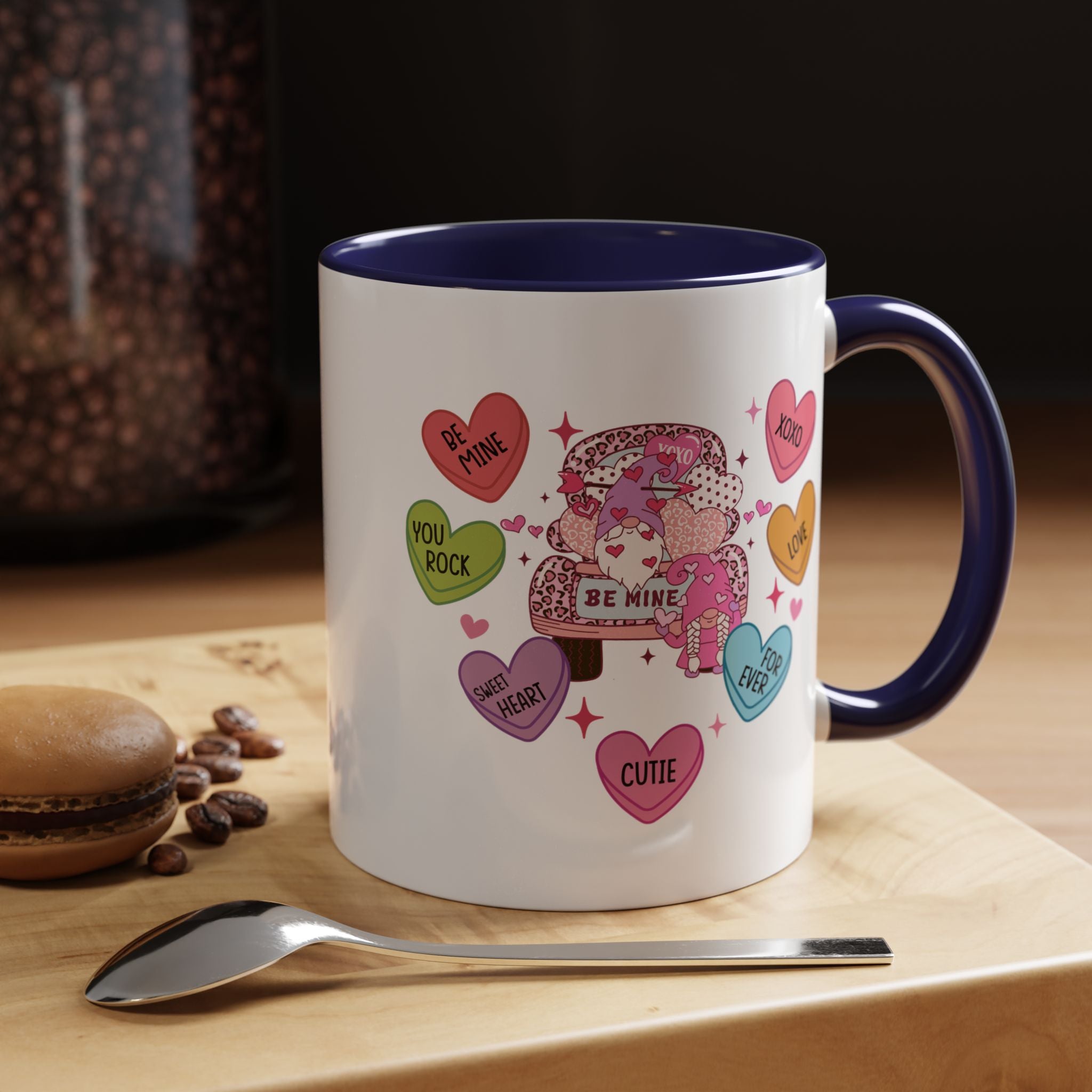 Candy Hearts Coffee Mug, Valentine's Conversation Hearts Mug, Valentines Day Coffee Mug, 15 oz 11 oz Mug, Pink Hearts Coffee Mug, Valentines Kitchen, Gift for Her