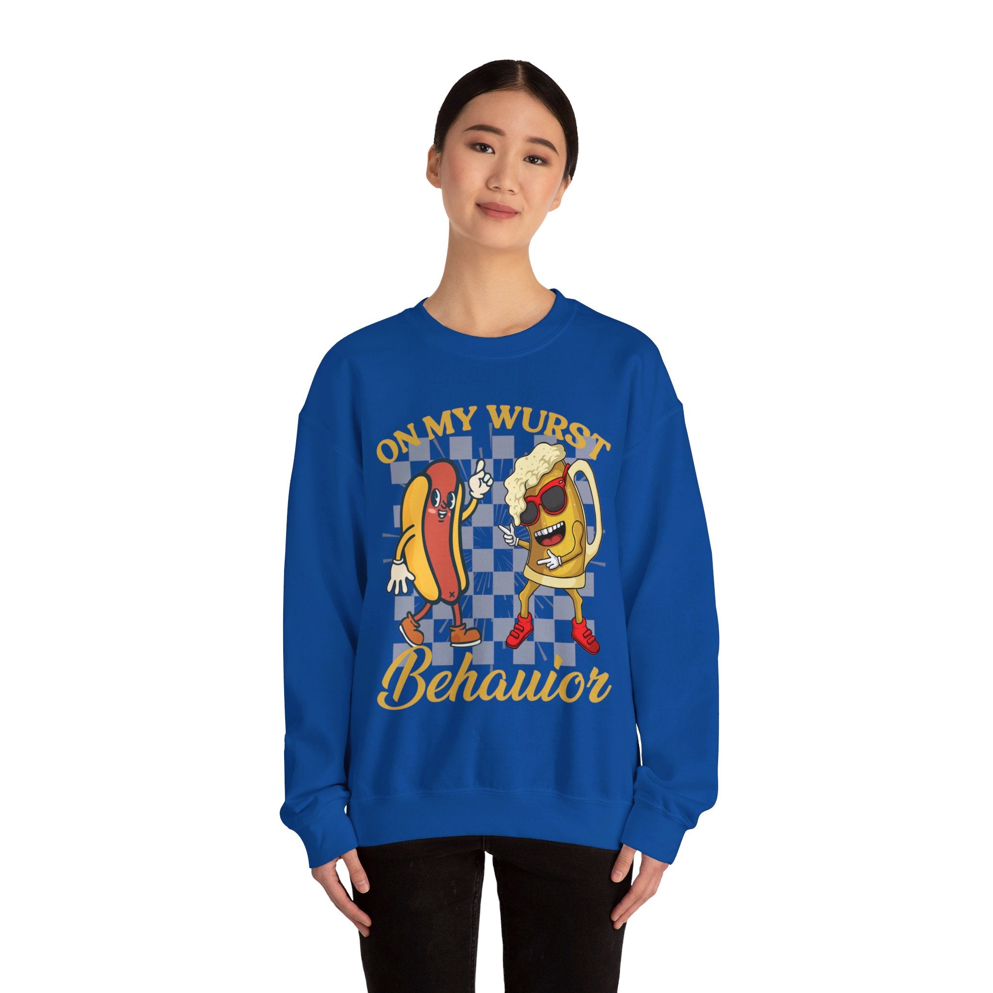 Funny Oktoberfest Sweatshirt, Wurst Behavior Schnitzel Faced Sweater, Group Drinking Shirts, Oktoberfest Shirts