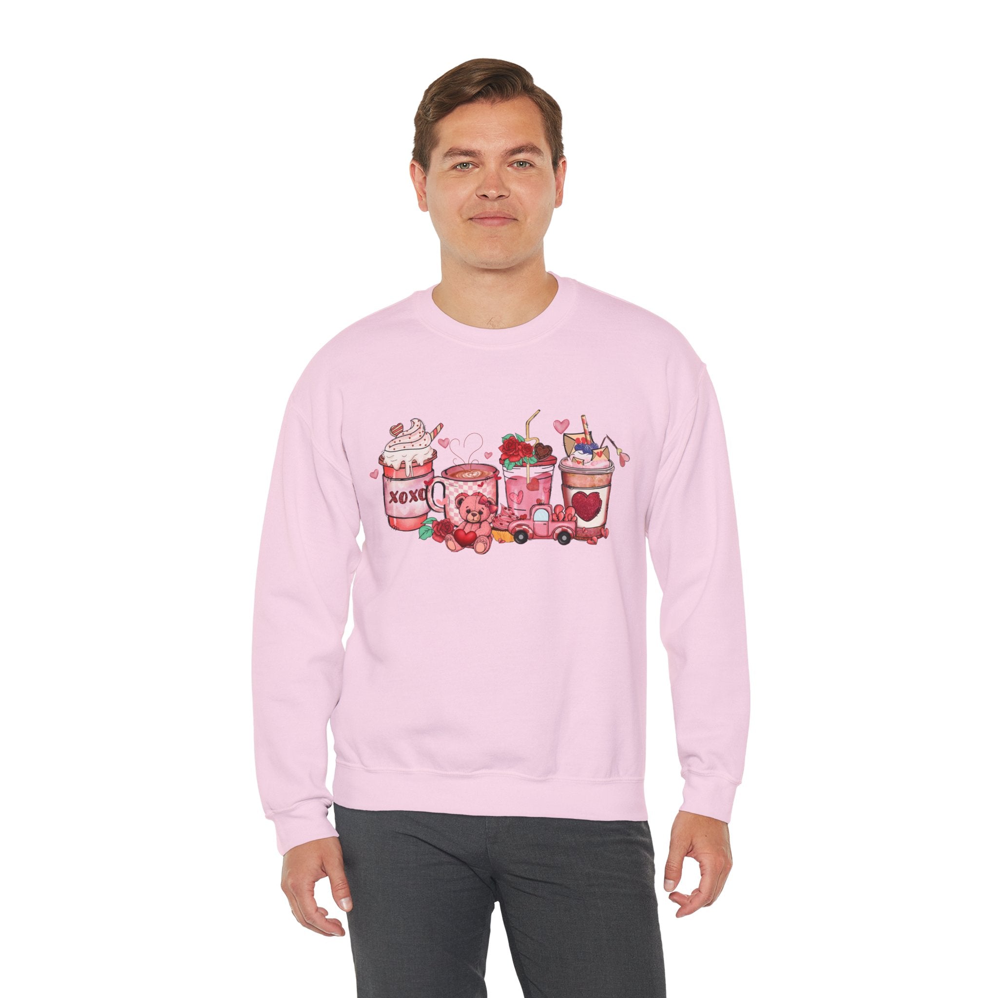 Valentine Coffee Sweatshirt, Valentines Sweater, Womens Valentines Day Sweatshirt, Womens Valentines Day Sweater, Valentines Day Shirt