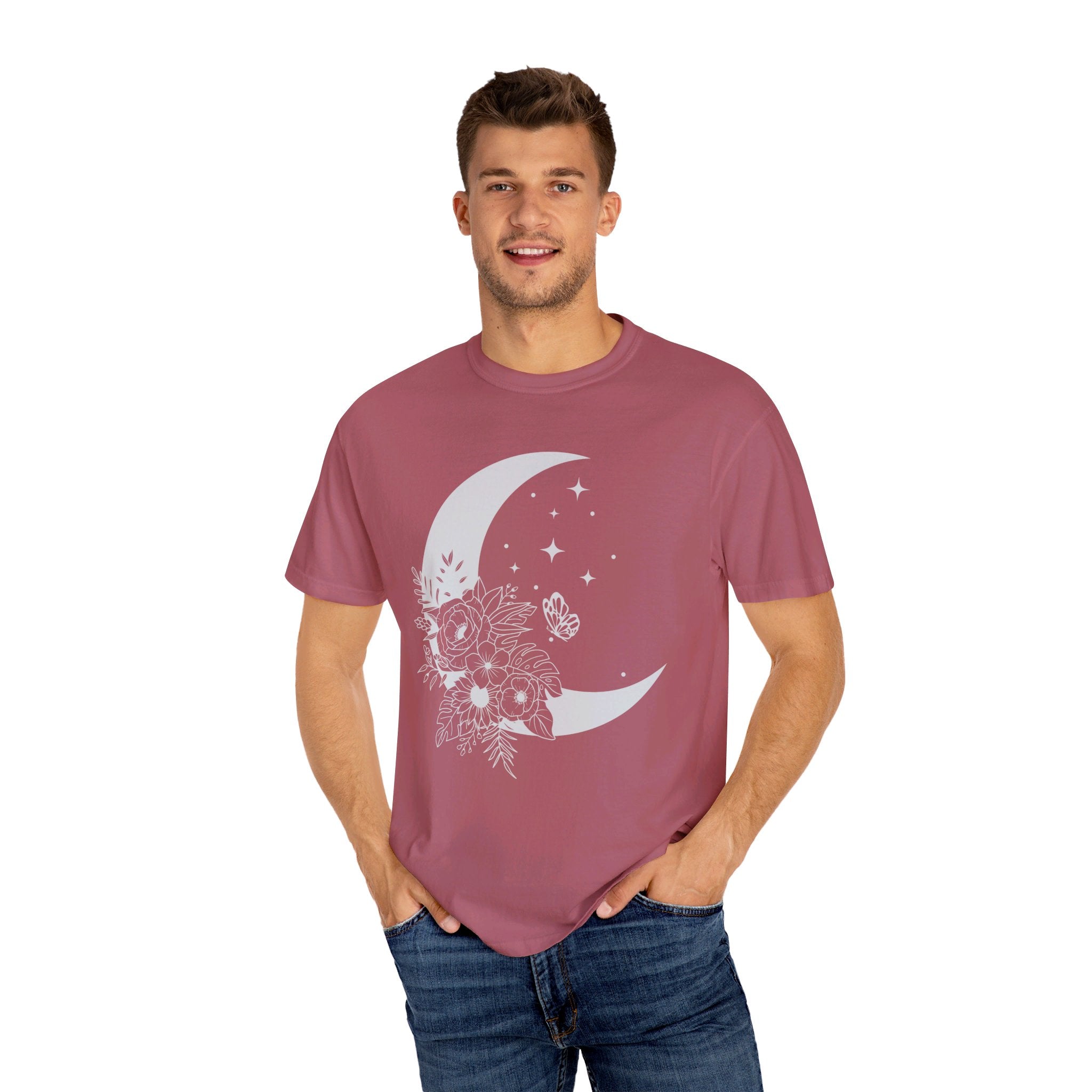 Floral Moon Shirt, Moon Shirt, Mystical Shirt, Moon Phases Shirt, Moon Boho Shirt, Astronomy T-Shirt, Wild Flower Tee, Wild Moon Shirt