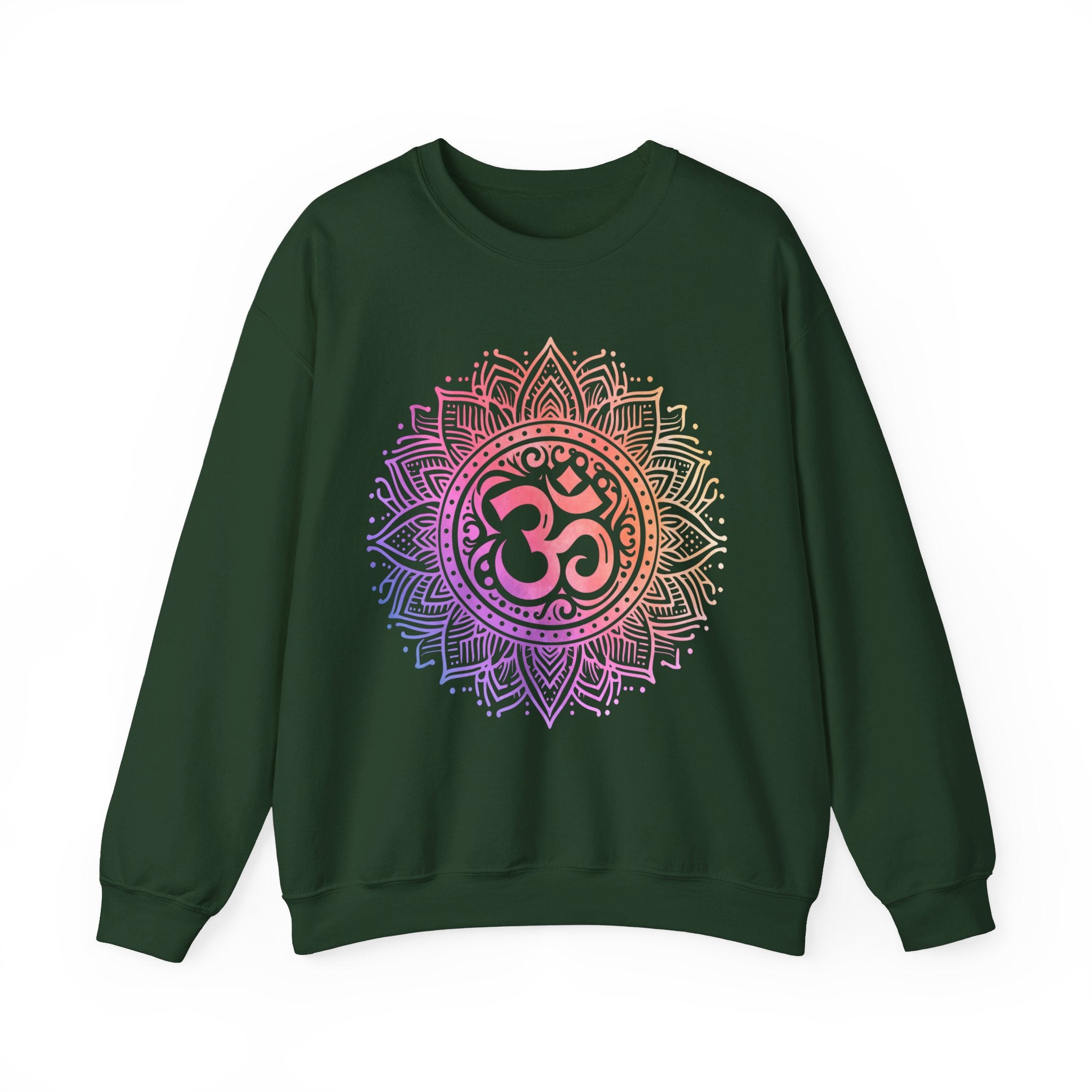 Om Mandala Sacred Geometry Sweatshirt Yoga Art Meditation Mindfulness Gift Boho Aesthetic Clothing