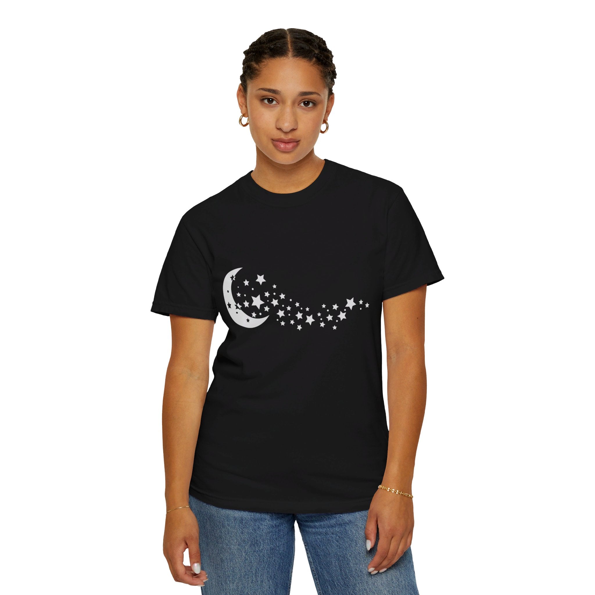 Moon Stars Shirt, Night Sky Shirt, Moon T Shirt, Crescent Moon, Moon Phase Shirt, Moon Tee, Astronomy Shirt, Moon Stars Tee