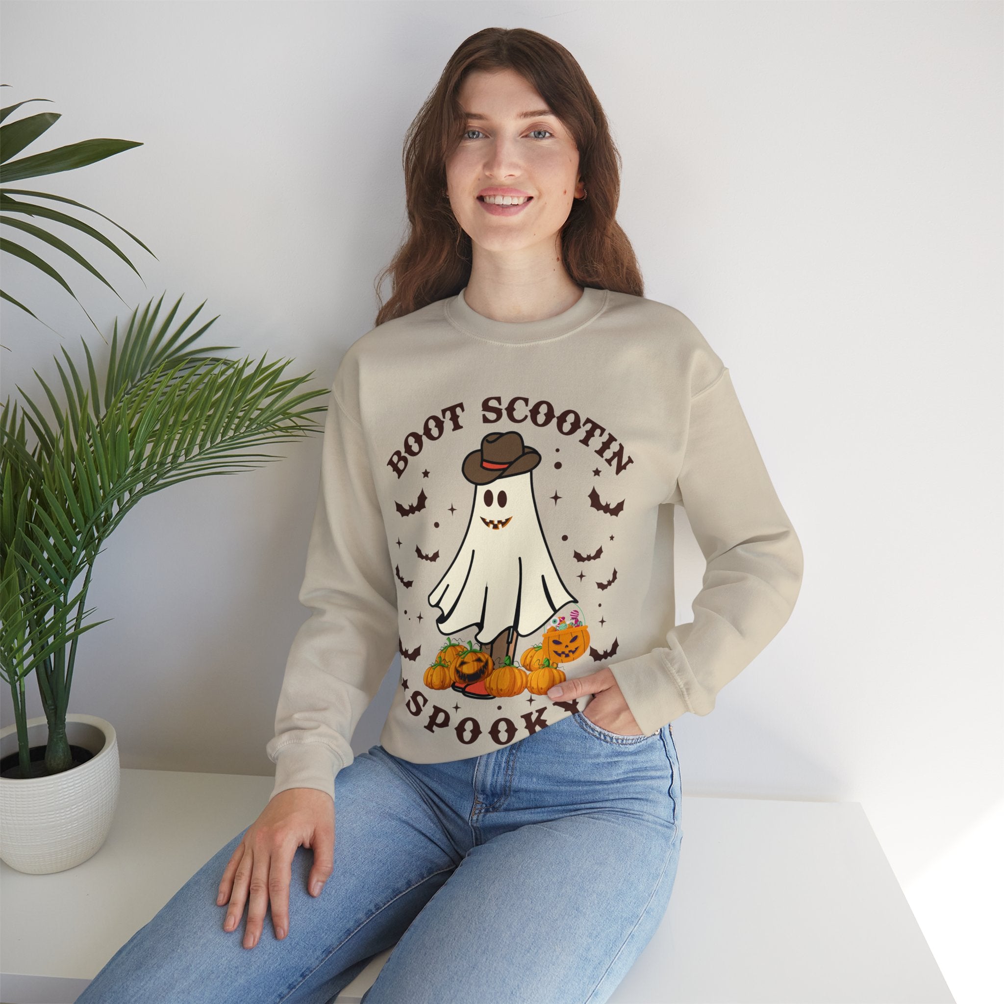 Boot Scootin Spooky Sweatshirt, Halloween Shirt, Cowboy Ghost Shirt, Western Halloween Shirt, Cute Spooky Shirt, Halloween Gift, Country Tee