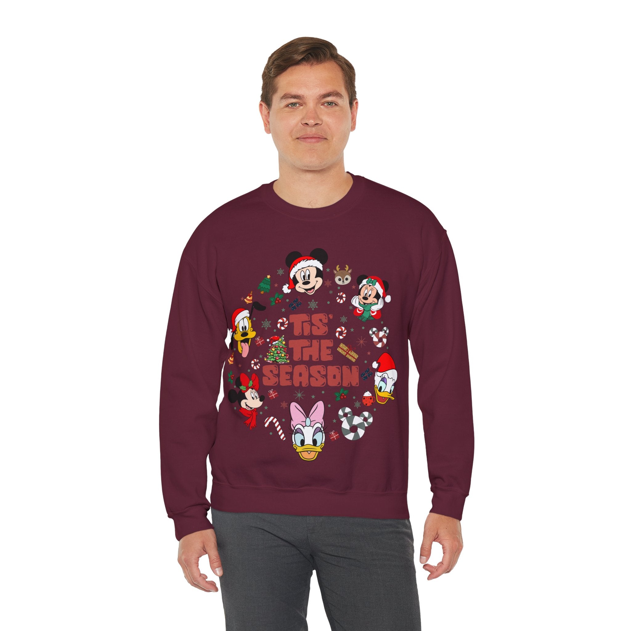 Mickey Tis The Season Sweatshirt, Disney Christmas Tis the Season Sweatshirt, Mickey and Friends Shirt, Disney Christmas Sweater, Tis The Season Shirt