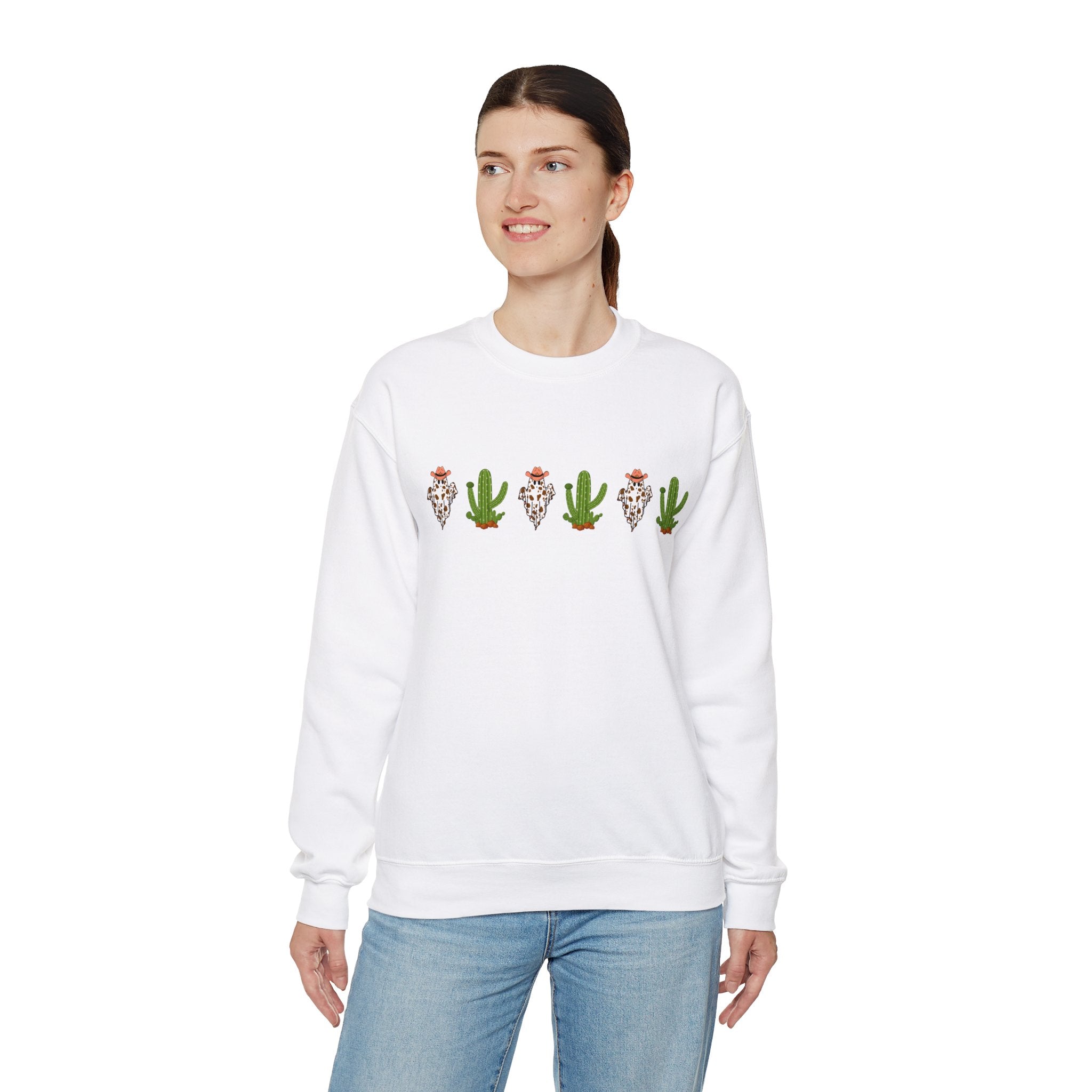 Halloween Cactus Sweatshirt, Ghost Cactus Shirt, Halloween Planter, Halloween Sweatshirt, Fall Shirt, Autumn Shirt, Witch Hoodie, Saguaro