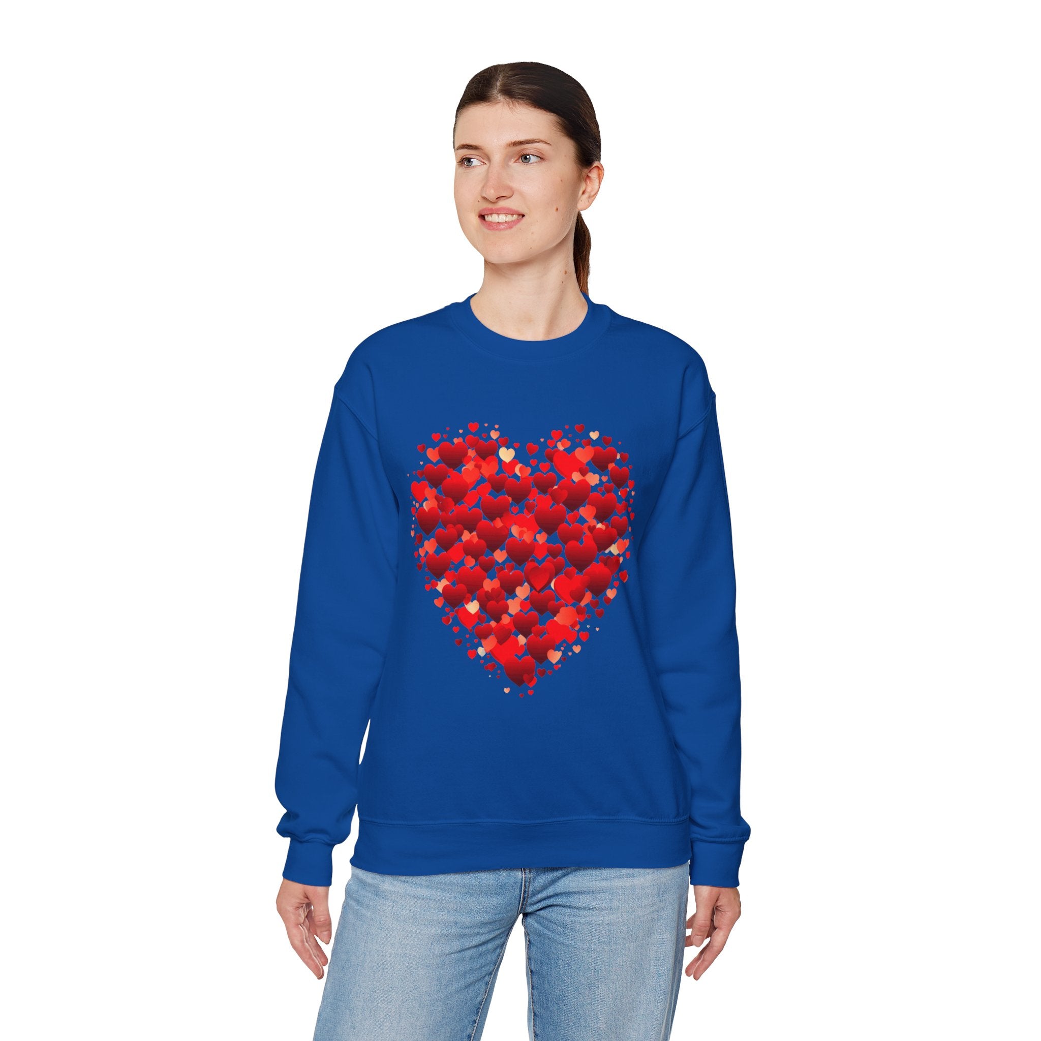 Valentines Day Cute Heart Sweatshirt, Valentines Shirt, Valentines Double Heart Sweatshirt, Red Heart Sweater, Valentines Love Shirt, Love Sweater