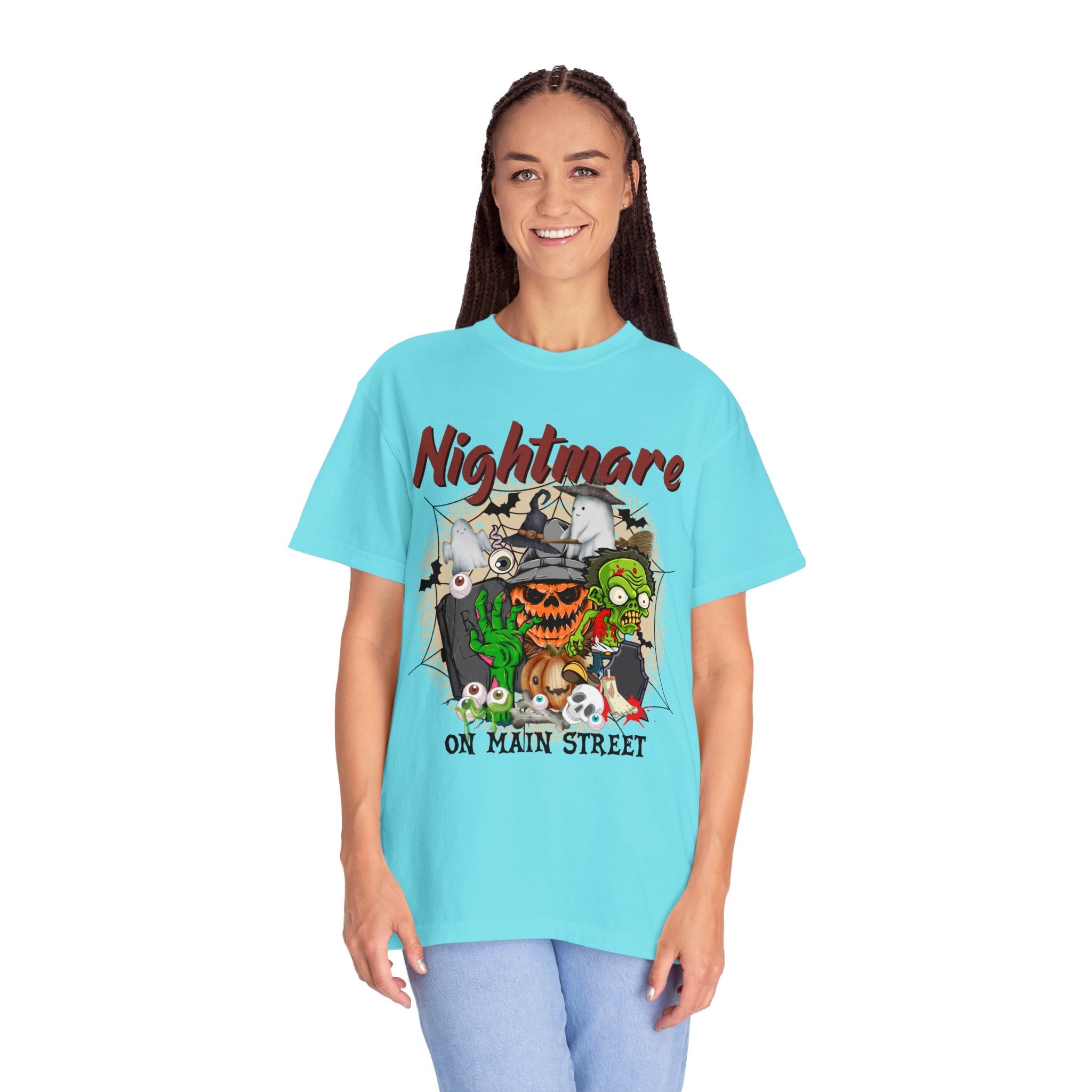 Nightmare On The Main Streat Shirt, Retro Mickey Minnie Halloween Shirts, Vintage Disney Halloween T-shirt, Halloween Pumpkin