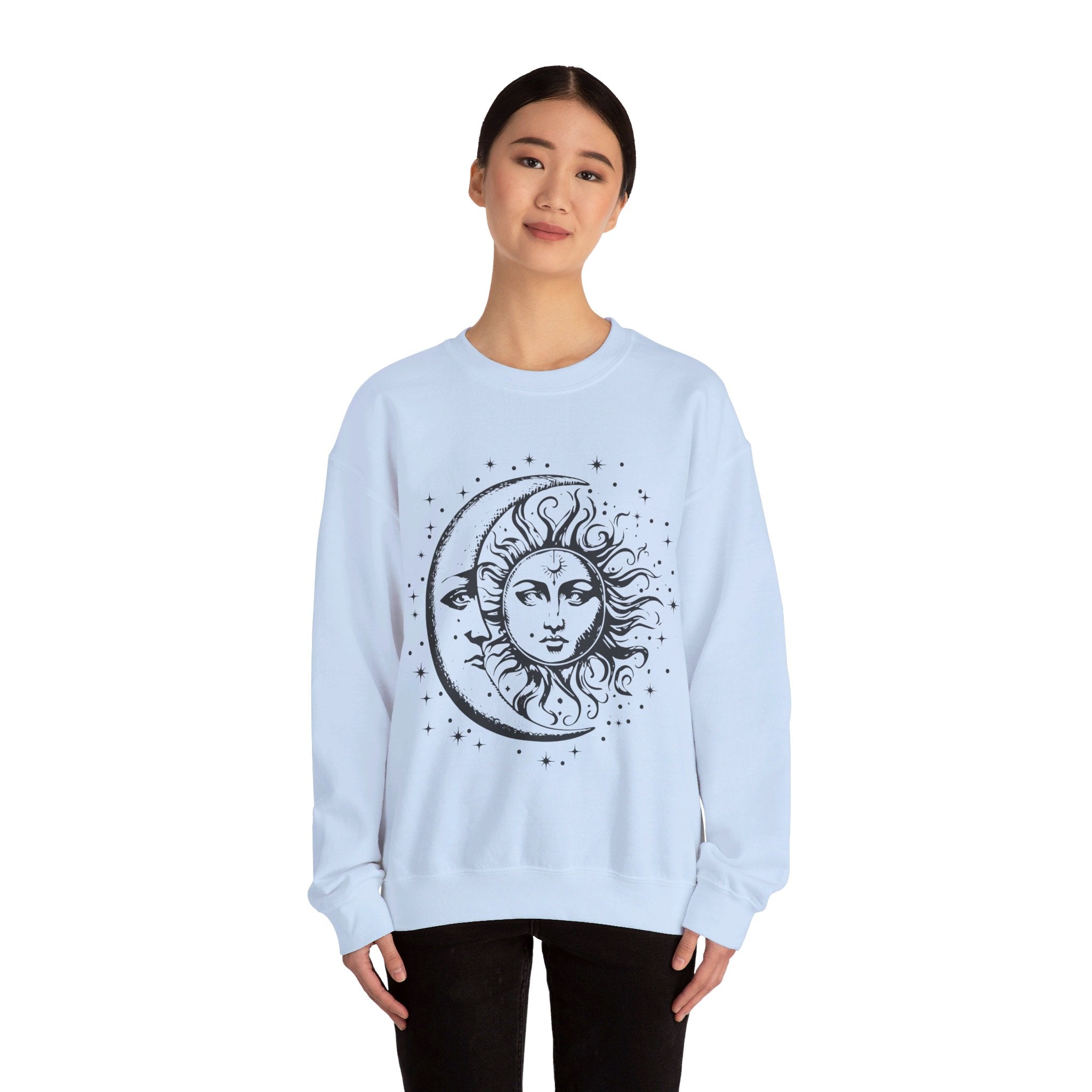 Sun and Moon Sweatshirt, Celestial Crewneck, Boho Sun and Moon Shirt, Hippie Hoodie, Retro Shirt, Vintage Style