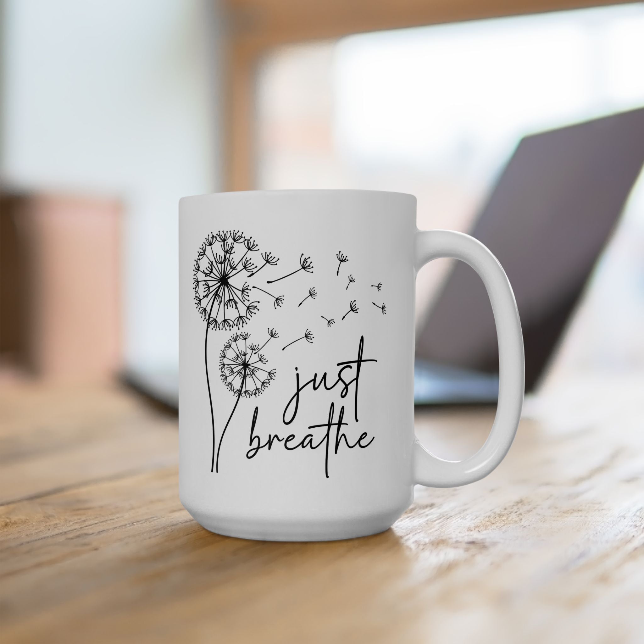 Just Breathe Mug, Inspirational Coffee Mug, Inhale Exhale, Gift For Friend, Keep Calm, Motivational, Gift For Friend, Friend Gift