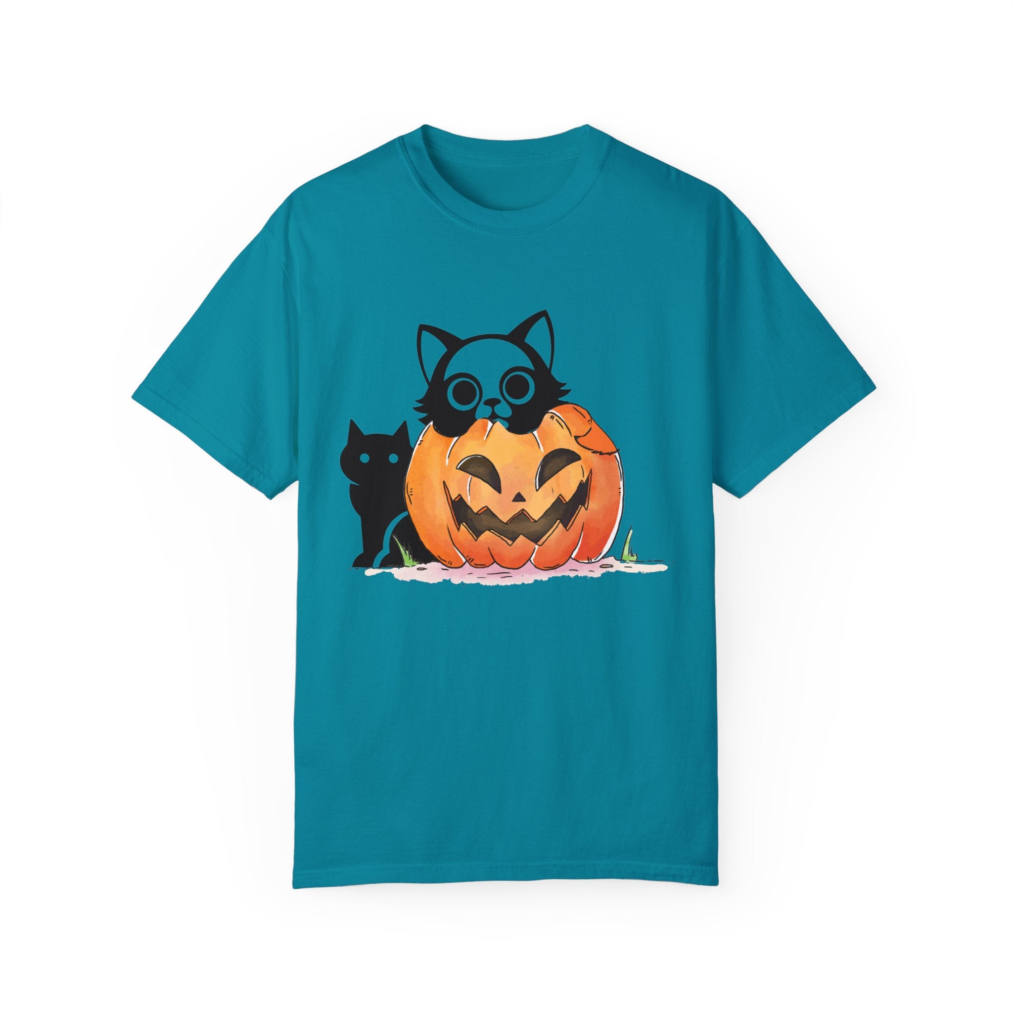 Vintage 90s Cat Halloween Shirt, Retro Halloween Shirt, Spooky Season Tee, Pumpkin Shirt, Halloween Shirt, Vintage Halloween Shirt