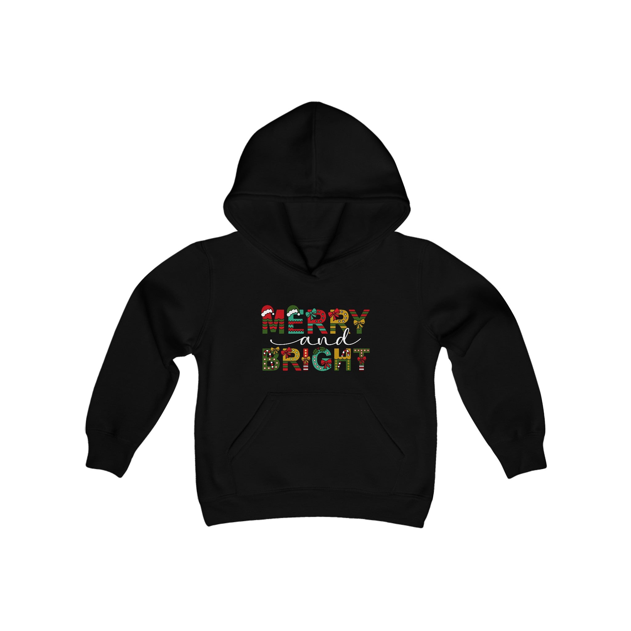 Merry and Bright  Hoodie Sweatshirt For Kids, Xmas Hoodie, Merry Bright Jumper, Christmas Hoodie, Kid Christmas, Cute Xmas Gift