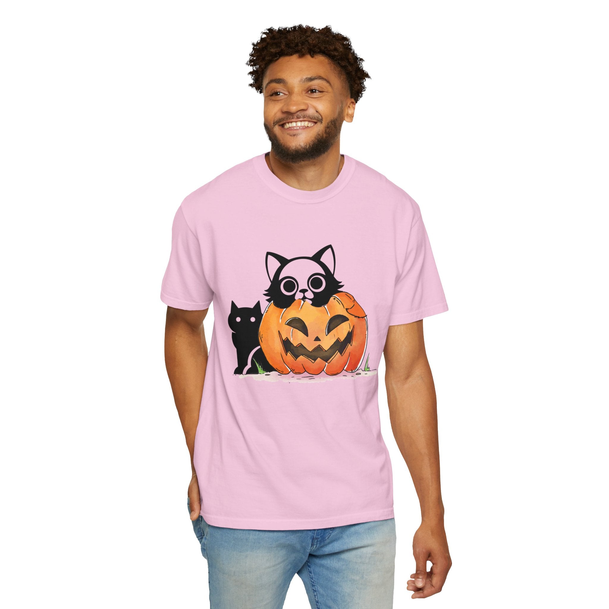 Vintage 90s Cat Halloween Shirt, Retro Halloween Shirt, Spooky Season Tee, Pumpkin Shirt, Halloween Shirt, Vintage Halloween Shirt