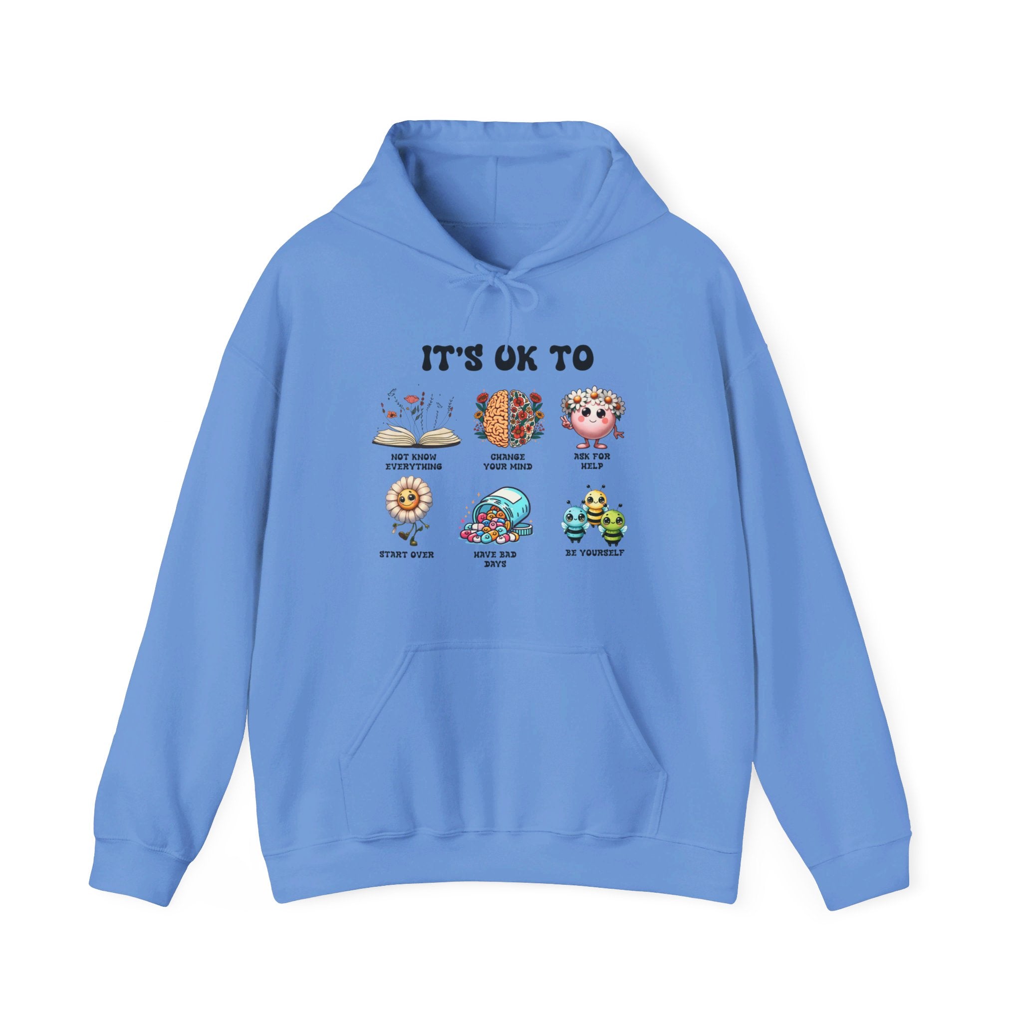 Mental Health its ok to be yourself, Teacher Hoodie, School Counselor, Positive affirmations, Therapist SPED Teacher SLP saying Hoodie