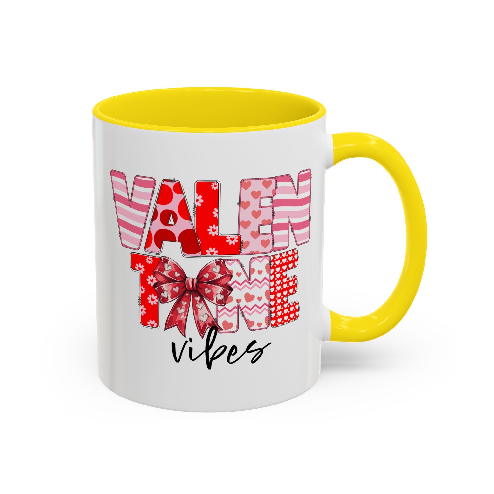Valentine Vibes Coffee Mug, Coquette Valentine Vibes Mug, Brushstroke Valentine Coffee Cup, Gift For Her