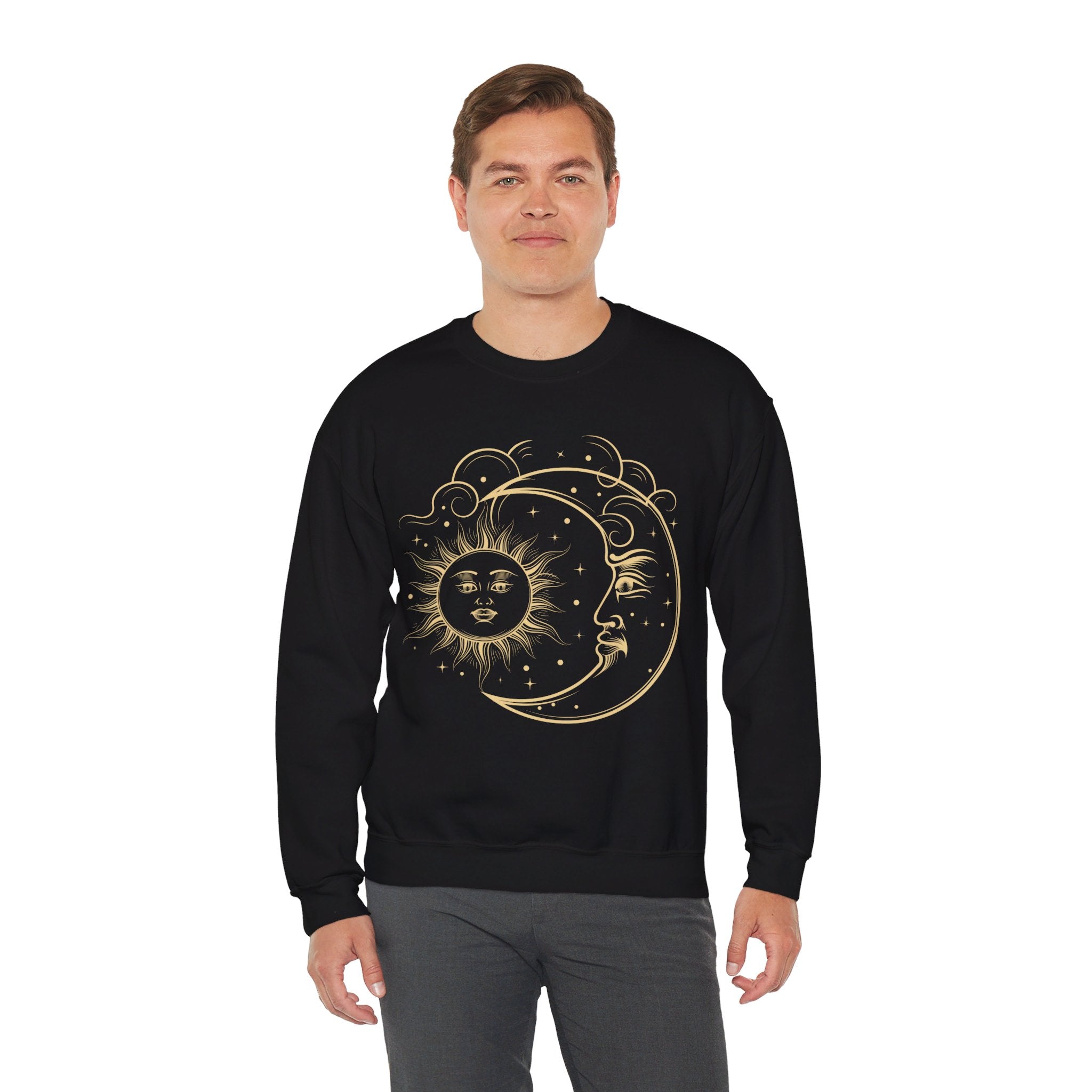 Sun and Moon Crewneck, Celestial Sweatshirt, Boho Sun and Moon Shirt, Hippie Hoodie, Retro Shirt, Vintage Style