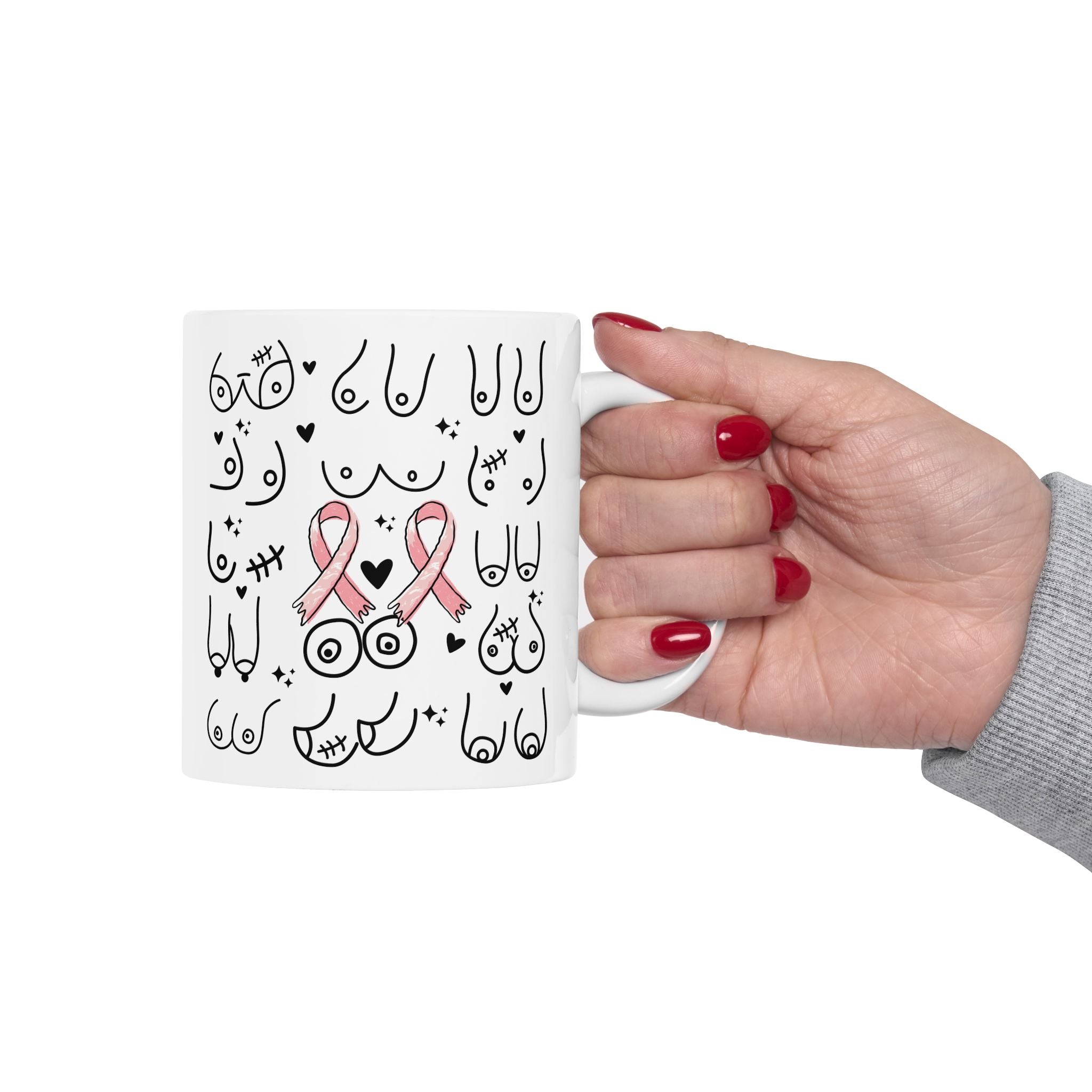 Boob Mug Feminist Mug Boobie Mug Gift For Boyfriend Girl Power Breast Cancer Survivor