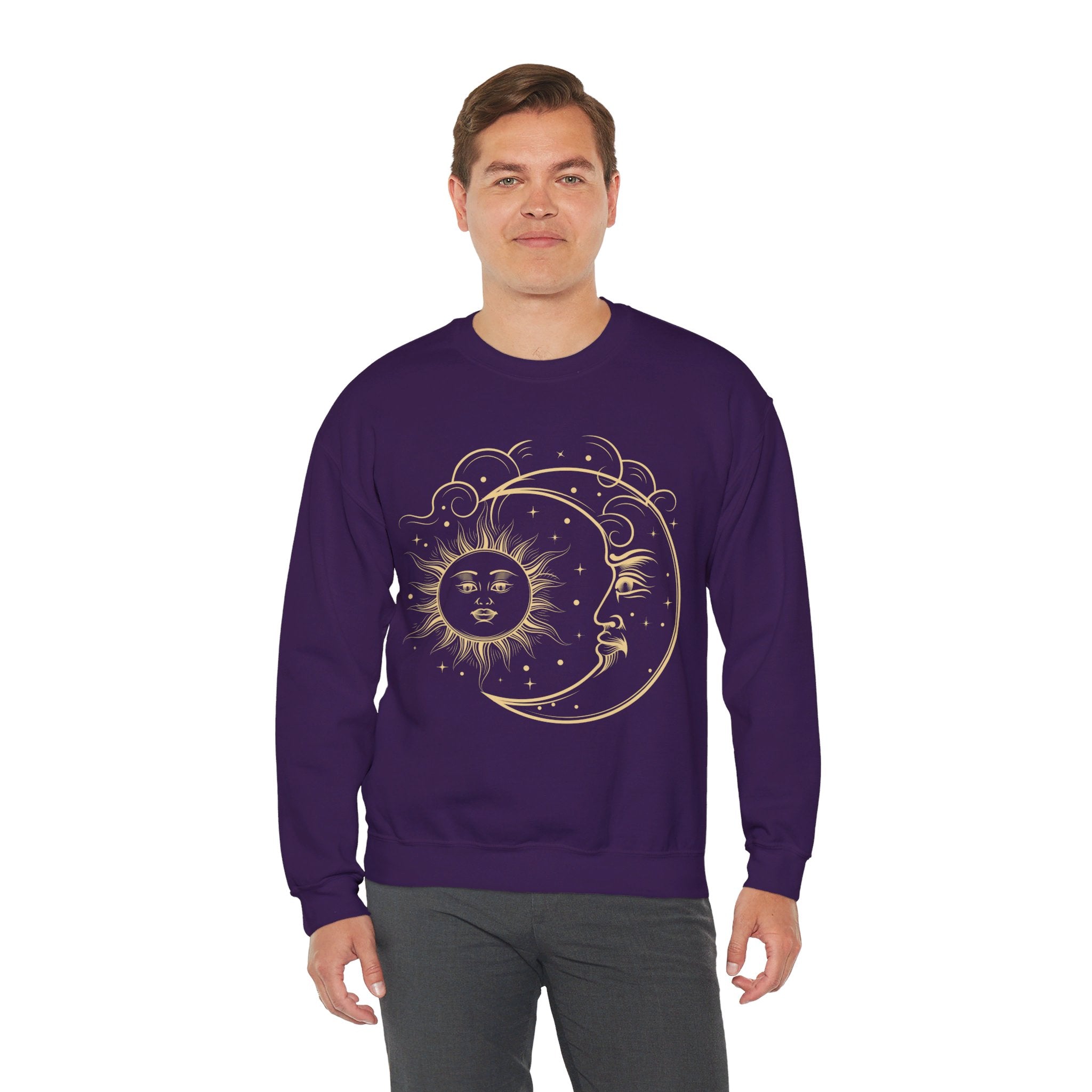 Sun and Moon Crewneck, Celestial Sweatshirt, Boho Sun and Moon Shirt, Hippie Hoodie, Retro Shirt, Vintage Style