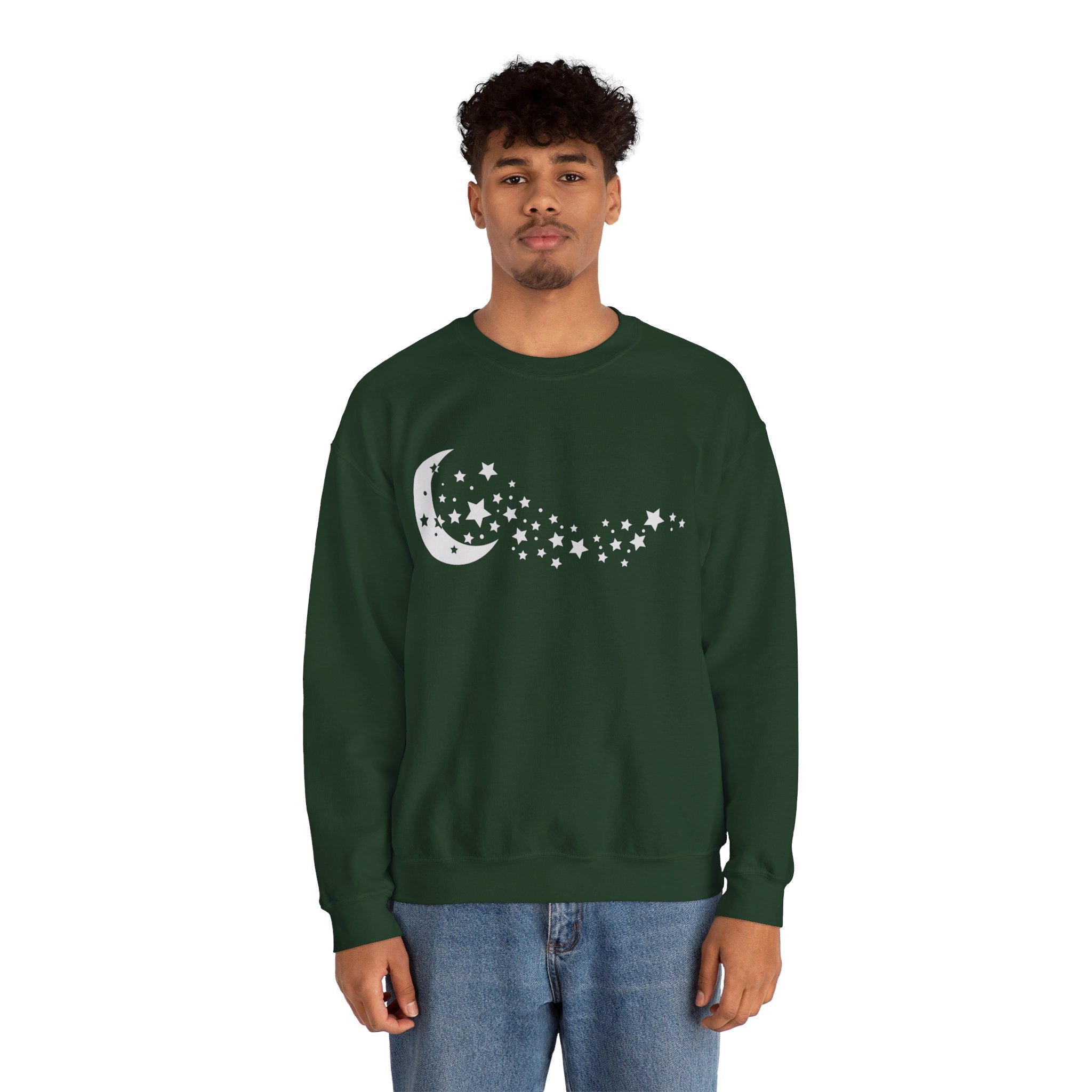 Moon Stars Sweatshirt, Night Sky Shirt, Moon Shirt, Crescent Moon, Moon Phase Sweatshirt, Moon Tee, Astronomy Shirt, Moon Stars Tee