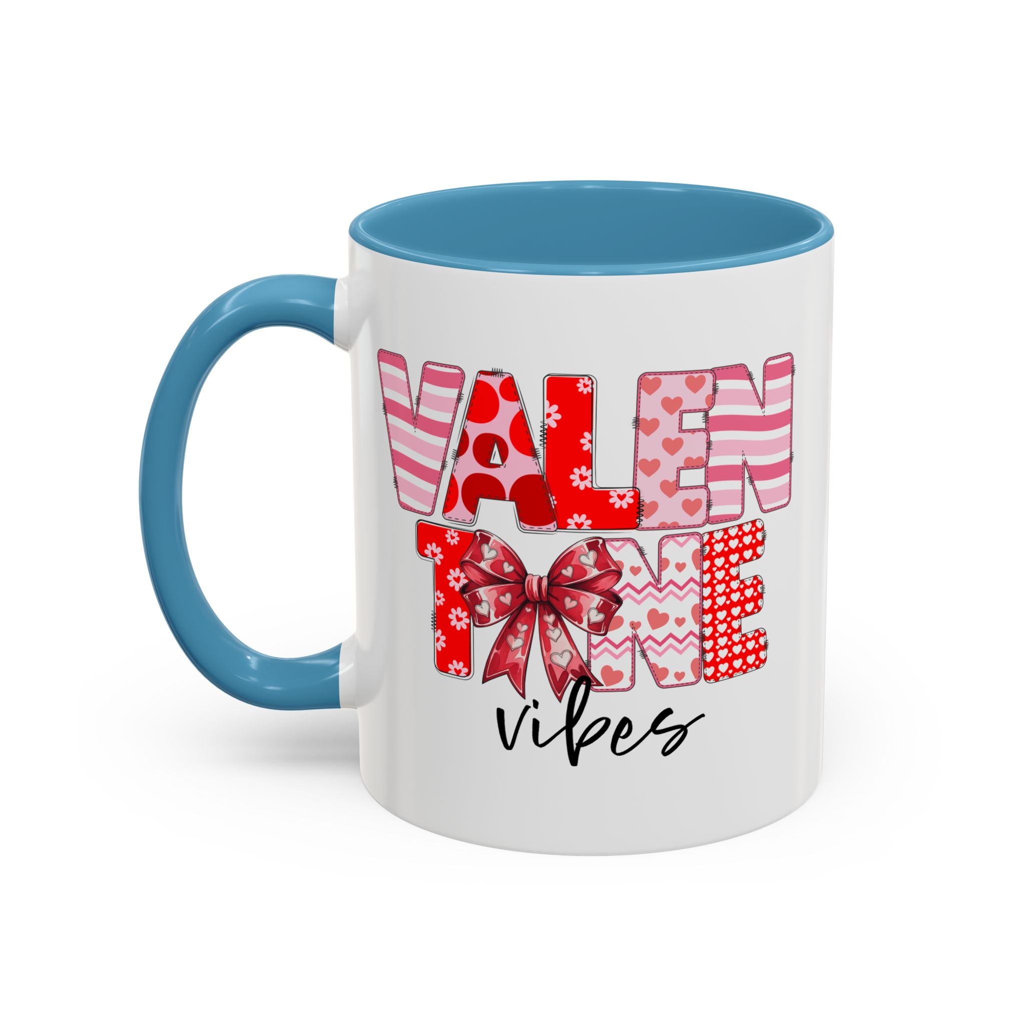 Valentine Vibes Coffee Mug, Coquette Valentine Vibes Mug, Brushstroke Valentine Coffee Cup, Gift For Her