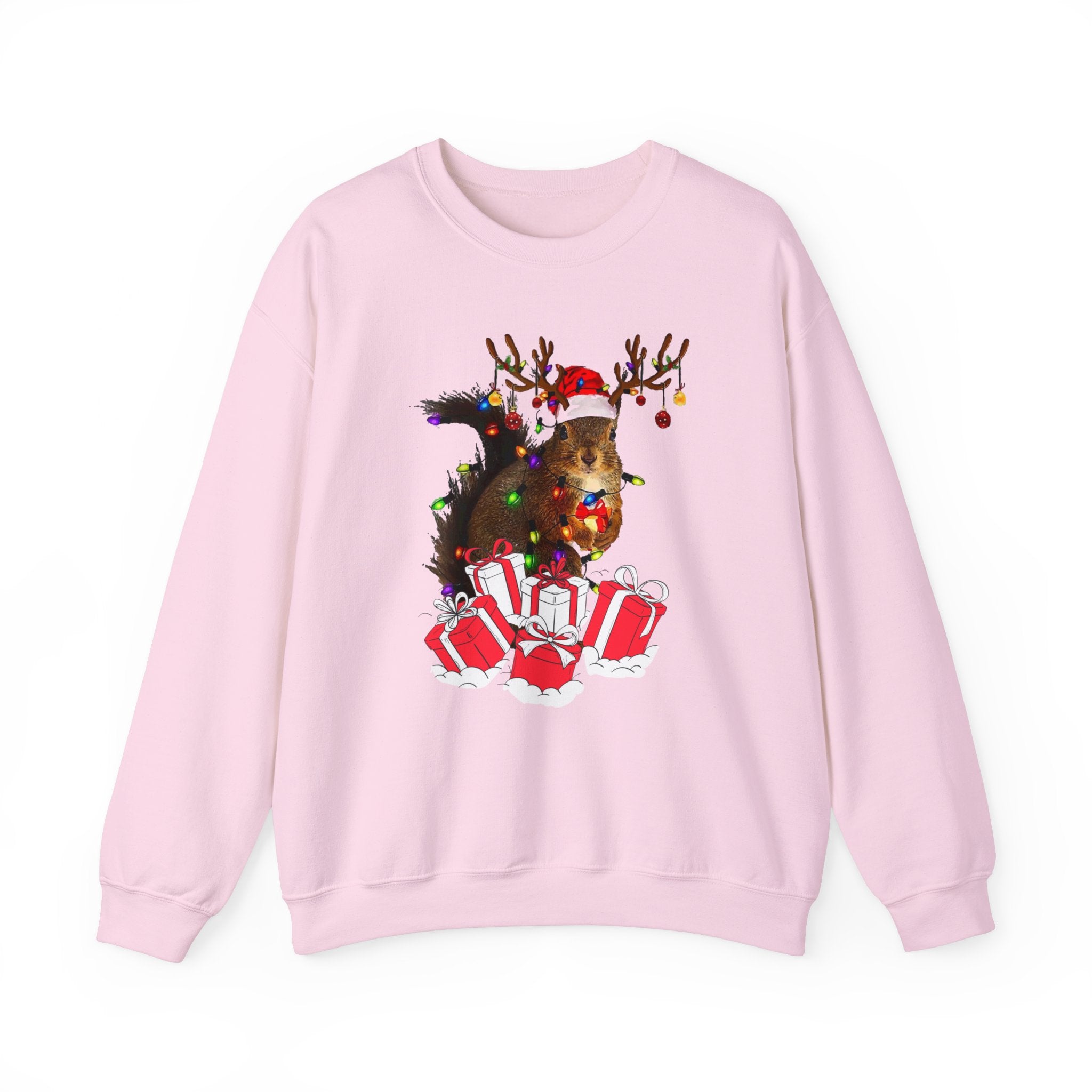 Christmas Squirrel Lights Sweatshirt, Christmas Sweatshirt, Funny Christmas Sweat, Christmas Gift Sweater, Holiday Crewneck