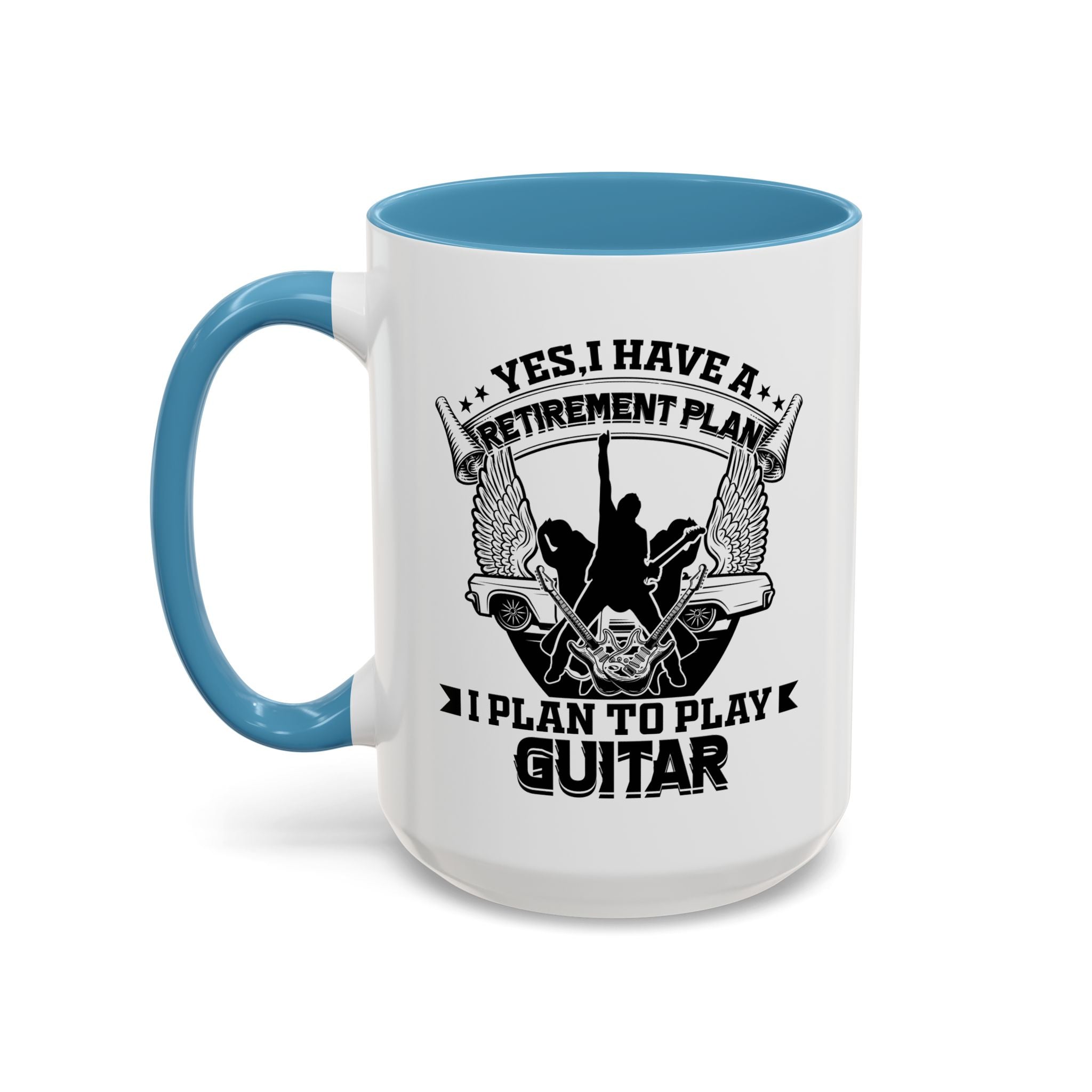 Yes I have a Retirement Plan I Plan to Play Guitar Coffee Mug, Funny Retirement Plan Mug for Guitar Lovers, Musician Gift, Guitar Player Mug