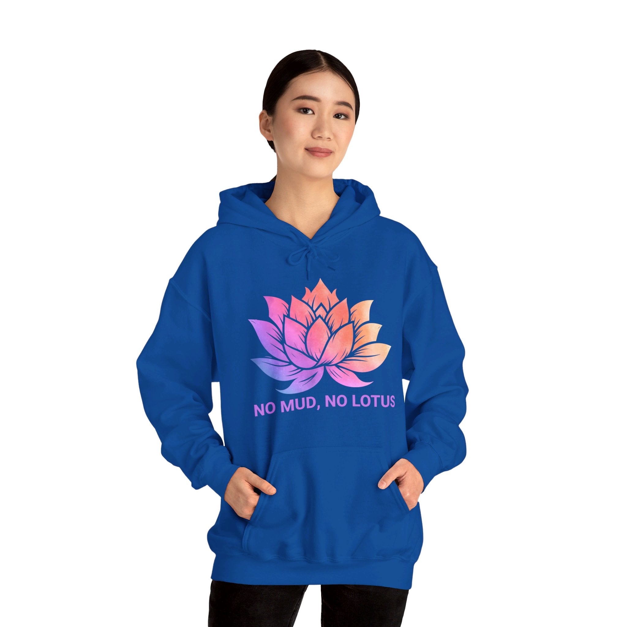 Lotus Flower Hoodie, Zen Meditation Gift, No Mud No Lotus, Yoga Clothes for Women, Meditation Shirt, Spiritual Tshirt, Yoga Shirt, Namaste Yall