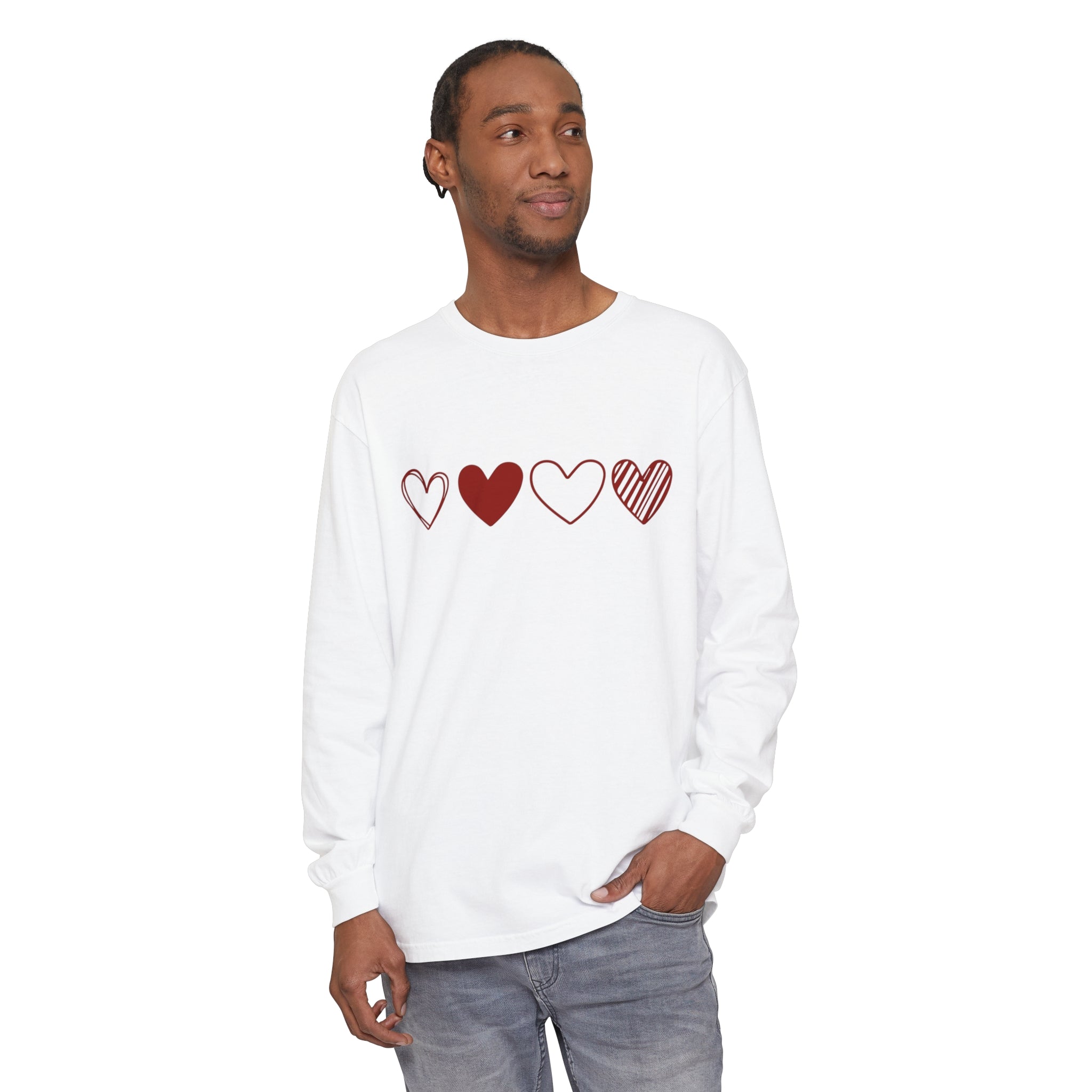 Heart Long Sleeve T-Shirt, Valentines Day Sweatshirt, Couple Gift Long Sleeve Shirt, Valentines Day Shirt, Heart Gift for Women, Valentine