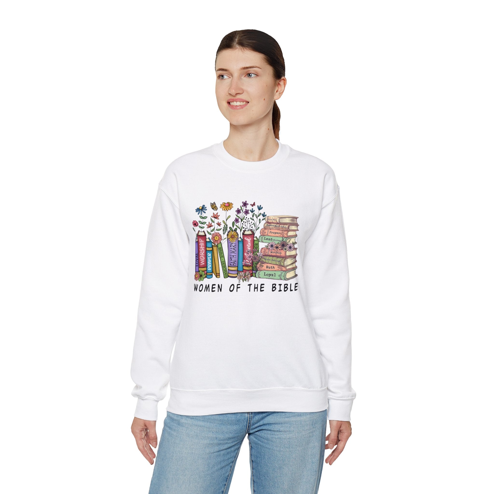 Women Of The Bible Sweatshirt, Floral Book Sweatshirt, Christian Women Sweatshirt, Jesus Book Shirt, Gift For Book Lover, Floral Shirt